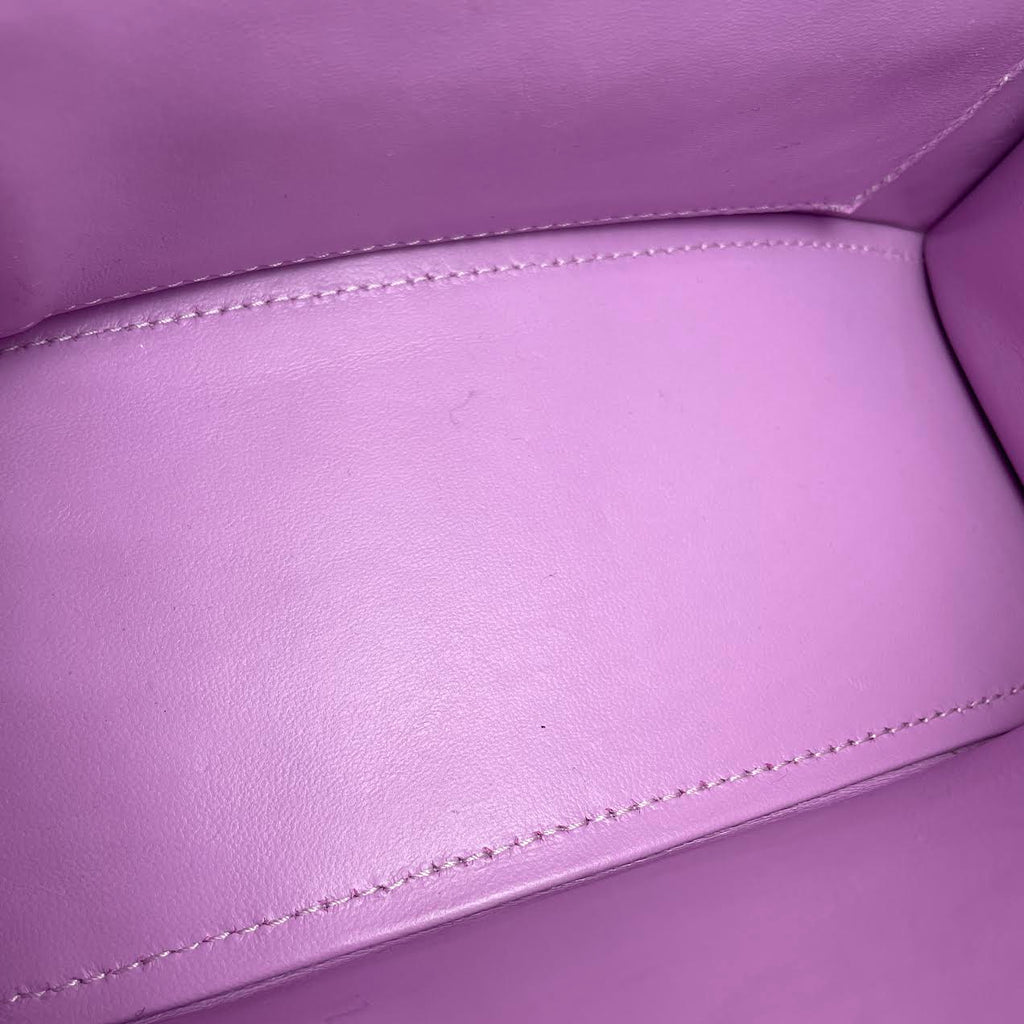 BALENCIAGA Purple Small Hourglass Top Handle