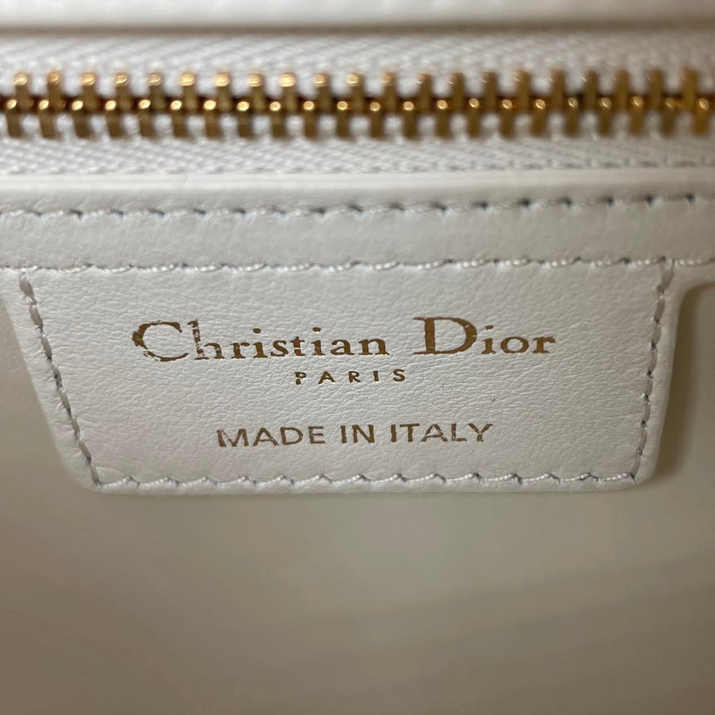 DIOR Caro Bag Latte Quilted Lambskin-Small