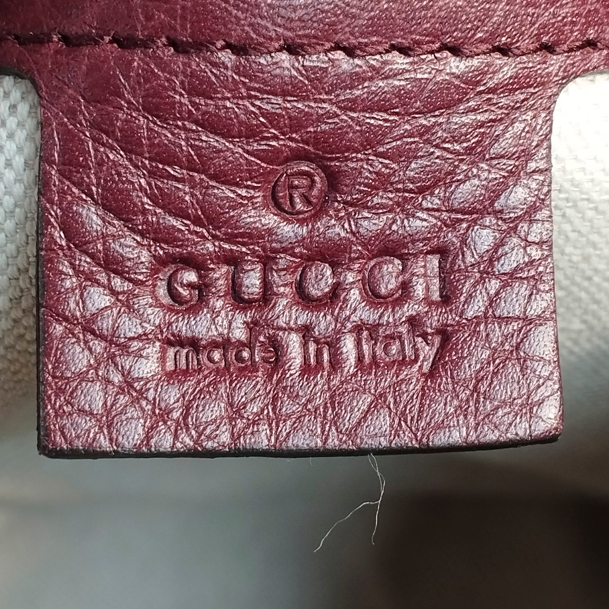 Gucci Boston Bamboo Shopper Red Leather