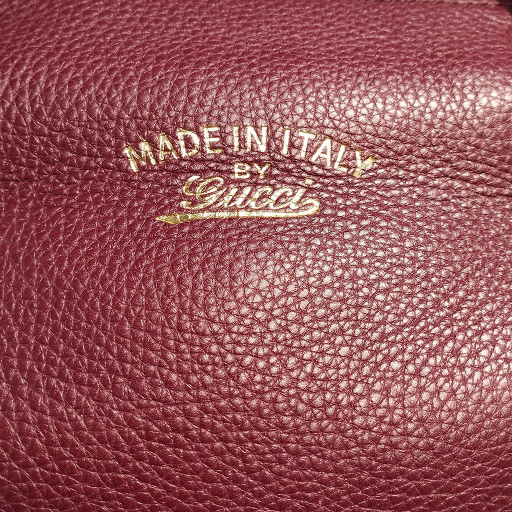 Gucci Boston Bamboo Shopper Red Leather