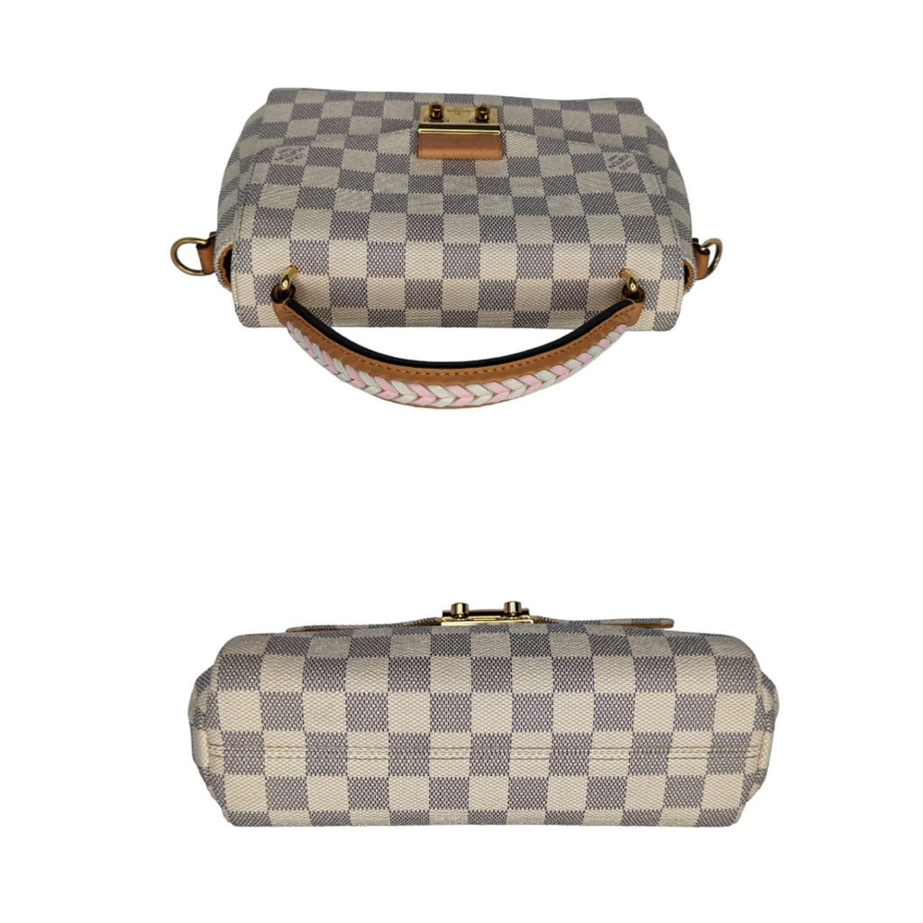 Louis Vuitton Damier Azur Braided Croisette Rose Bag