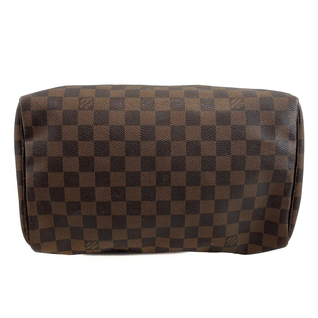 LOUIS VUITTON Speedy 30 2013 Damier Ebene Brown Handbag