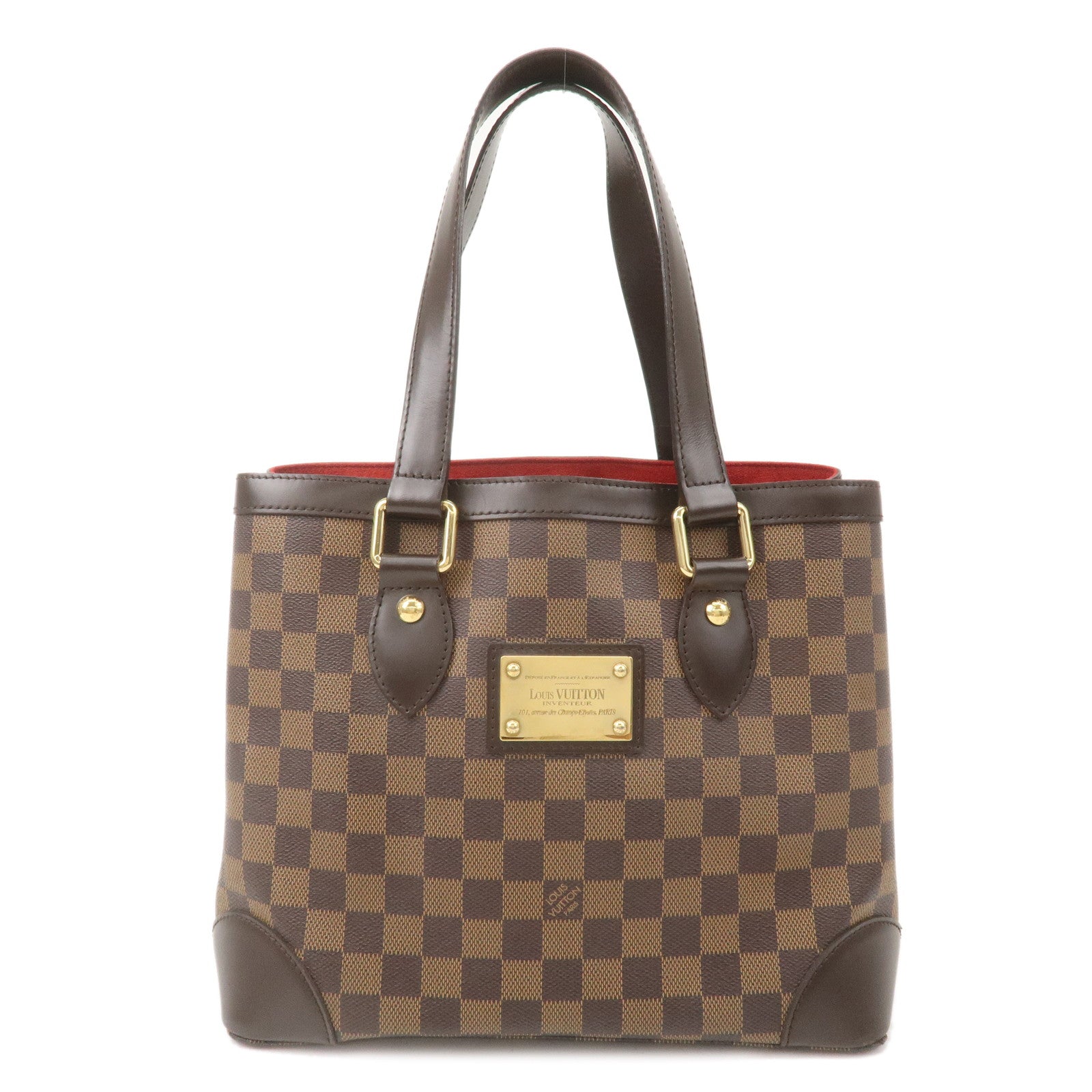 Louis Vuitton Damier Ebene Hampstead PM Hand Bag Brown N51205