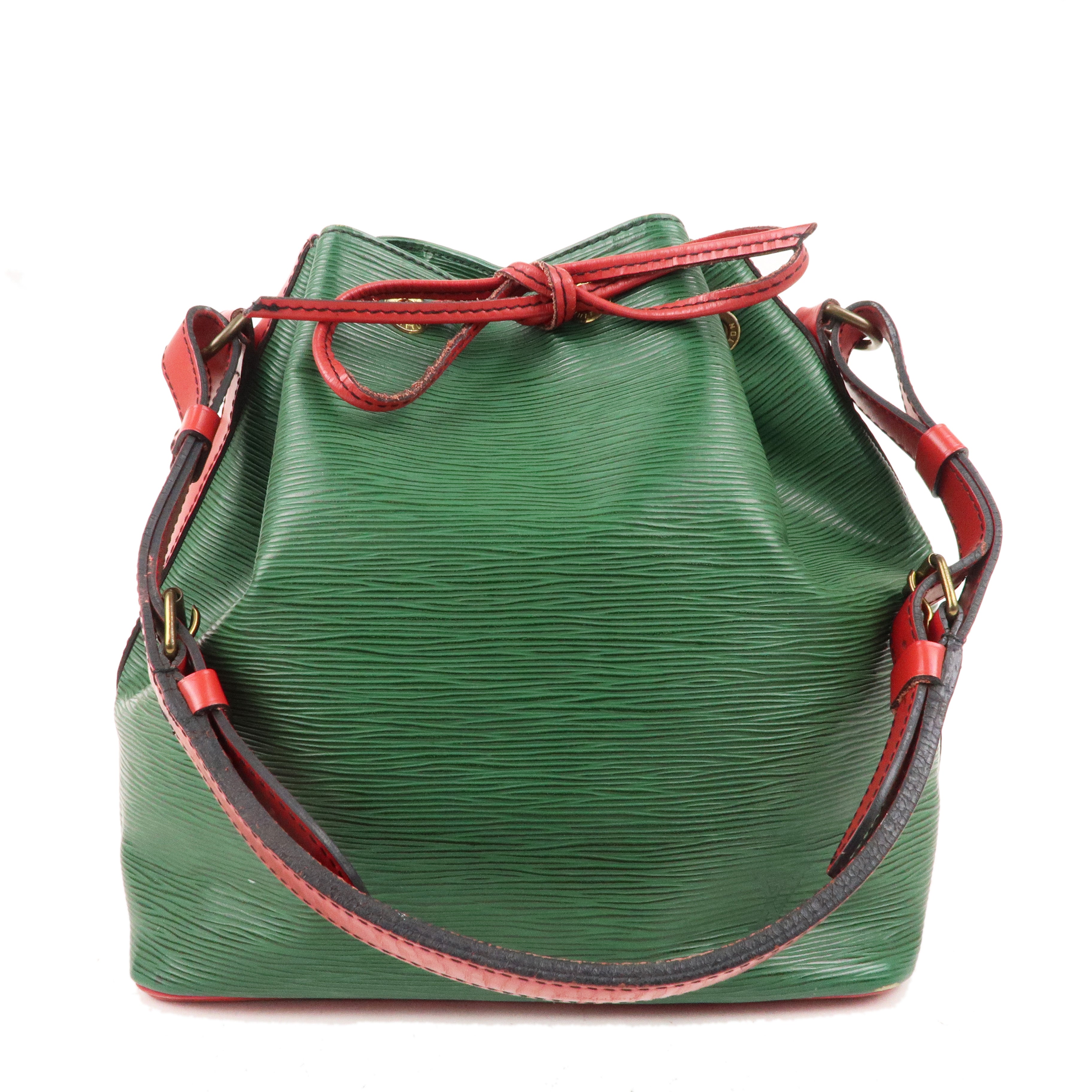 Louis Vuitton Epi Petit Noe Shoulder Bag Green Red M44147