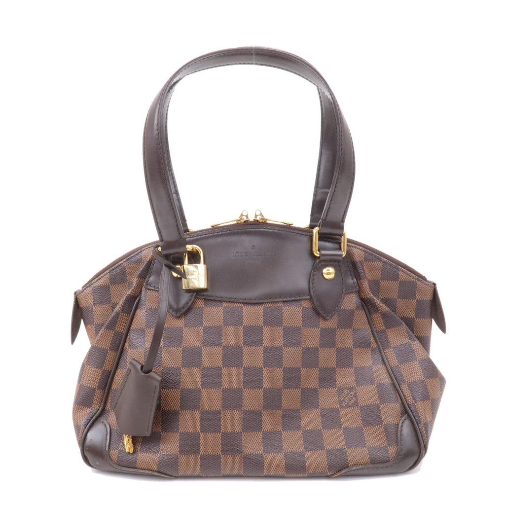 Louis Vuitton Damier Ebene Verona PM Hand Bag Brown N41117