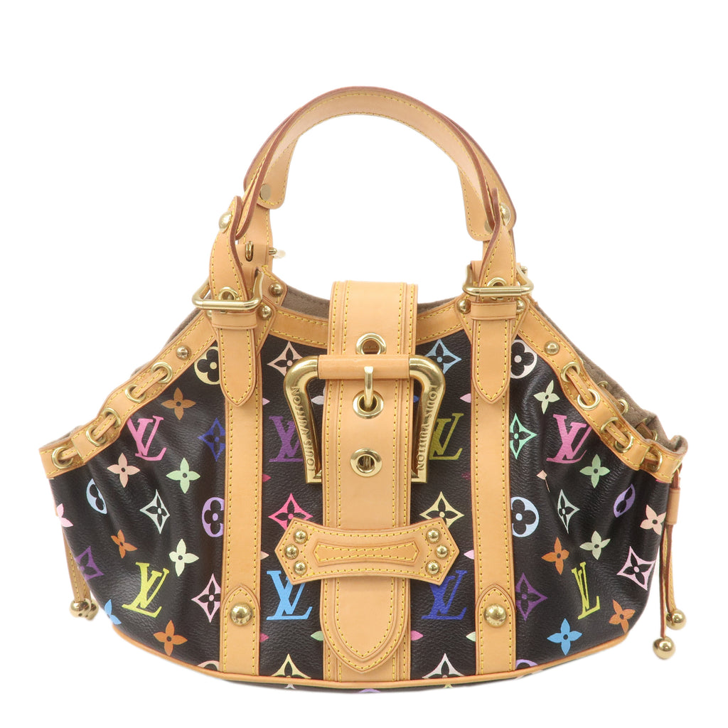 Louis Vuitton Monogram Multi Color Theda PM Hand Bag Noir M92346
