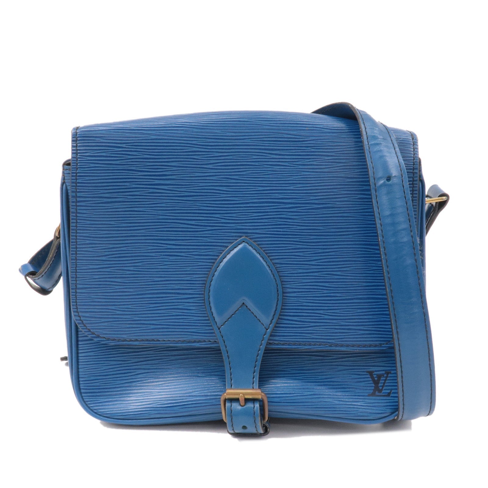 Louis Vuitton Epi Cartouchiere Shoulder Bag Toledo Blue M52245