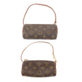 Louis Vuitton Set of 2 Monogram Pouch for Papillon Bag Brown