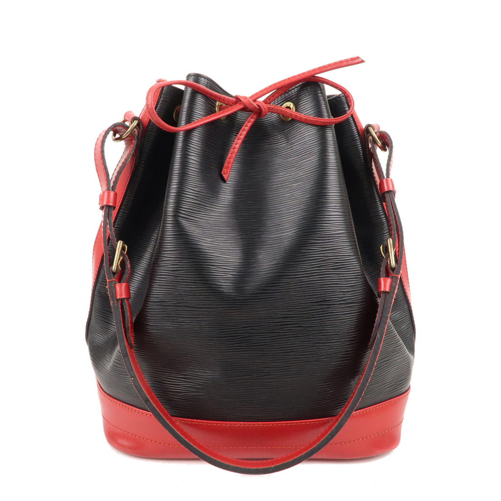 Louis Vuitton Epi Noe Shoulder Bag Noir Castilian Red M44017