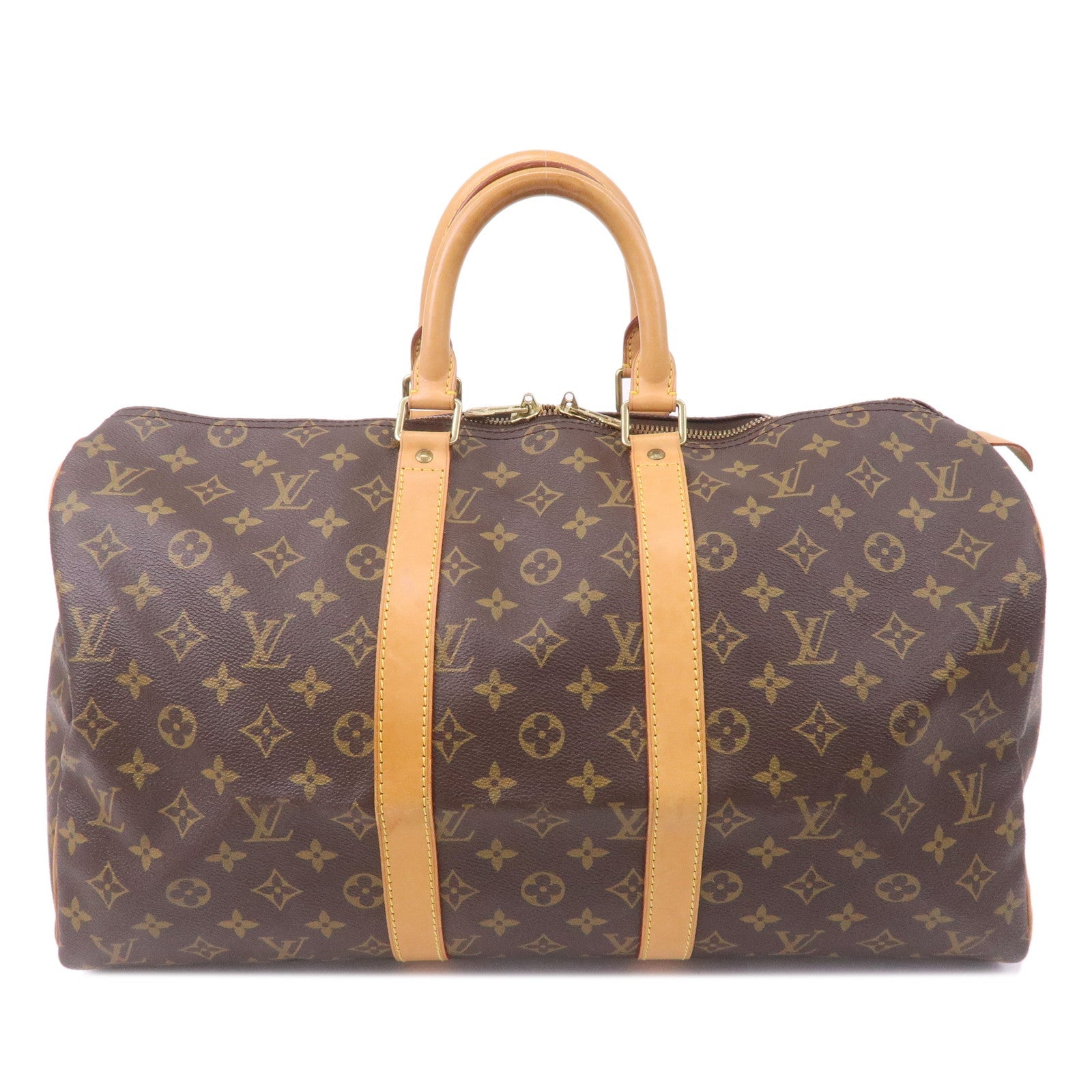 Louis Vuitton Monogram Keep All 45 Boston Bag Brown M41428