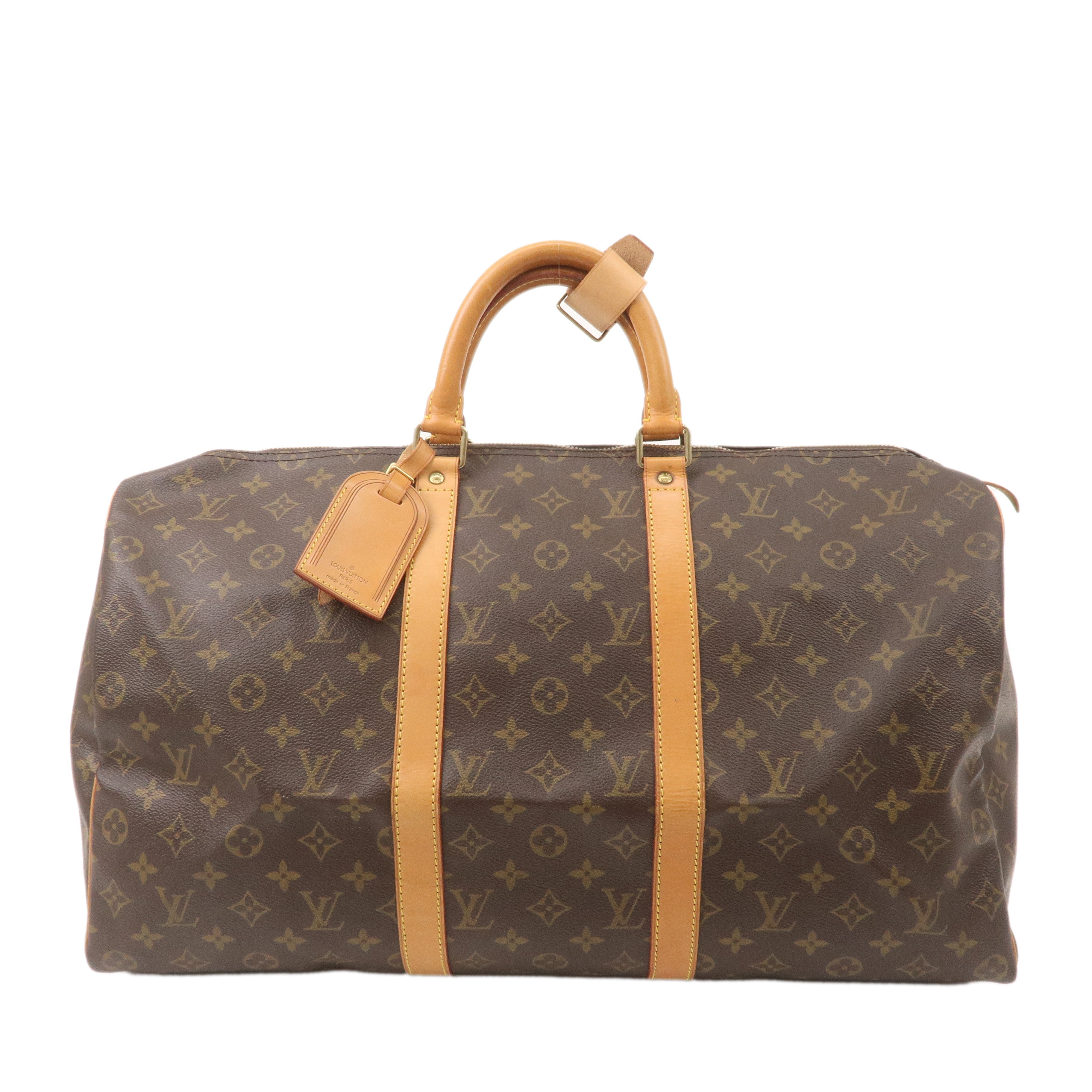 Louis Vuitton Monogram Keep All 50 Boston Bag Brown M41426