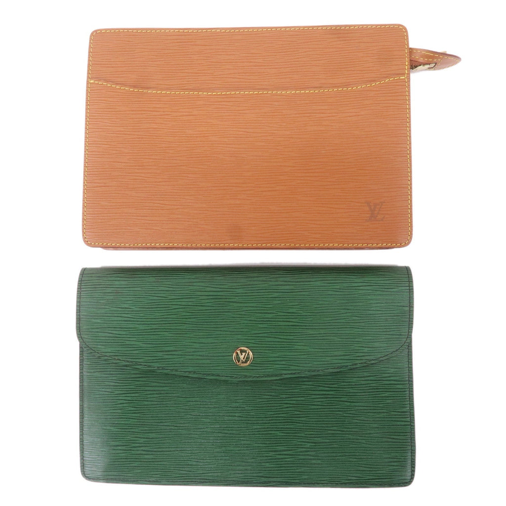 Louis Vuitton Epi Set of 2 Pochette Homme Clutch Bag M52664 M52528