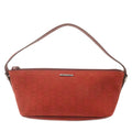 GUCCI Boat Bag GG Canvas Leather Hand Bag Pouch Red 07198