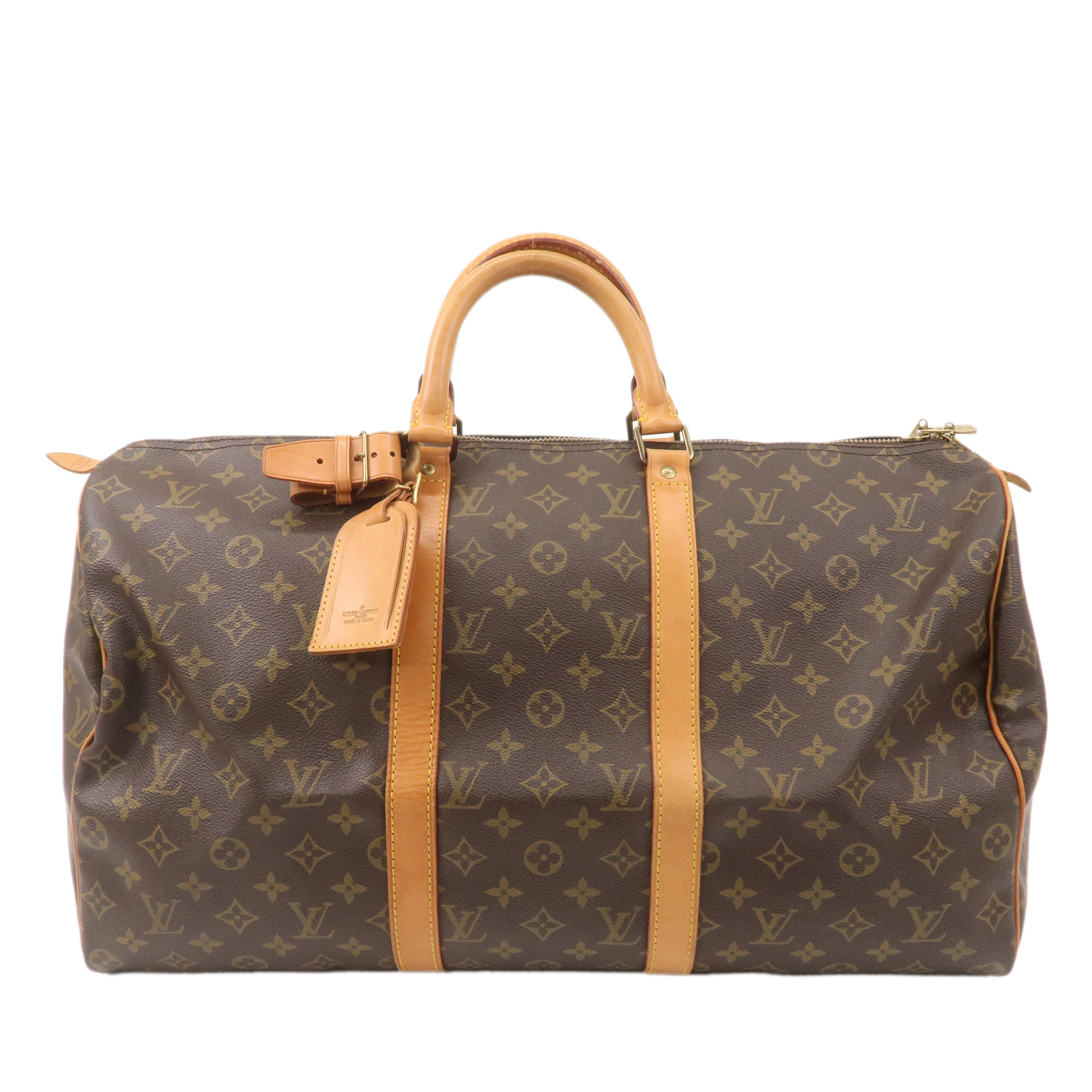 Louis Vuitton Monogram Keep All 50 Boston Bag Brown M41426
