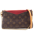 Louis Vuitton Monogram Pallas Clutch 2Way Bag Cerise M41638
