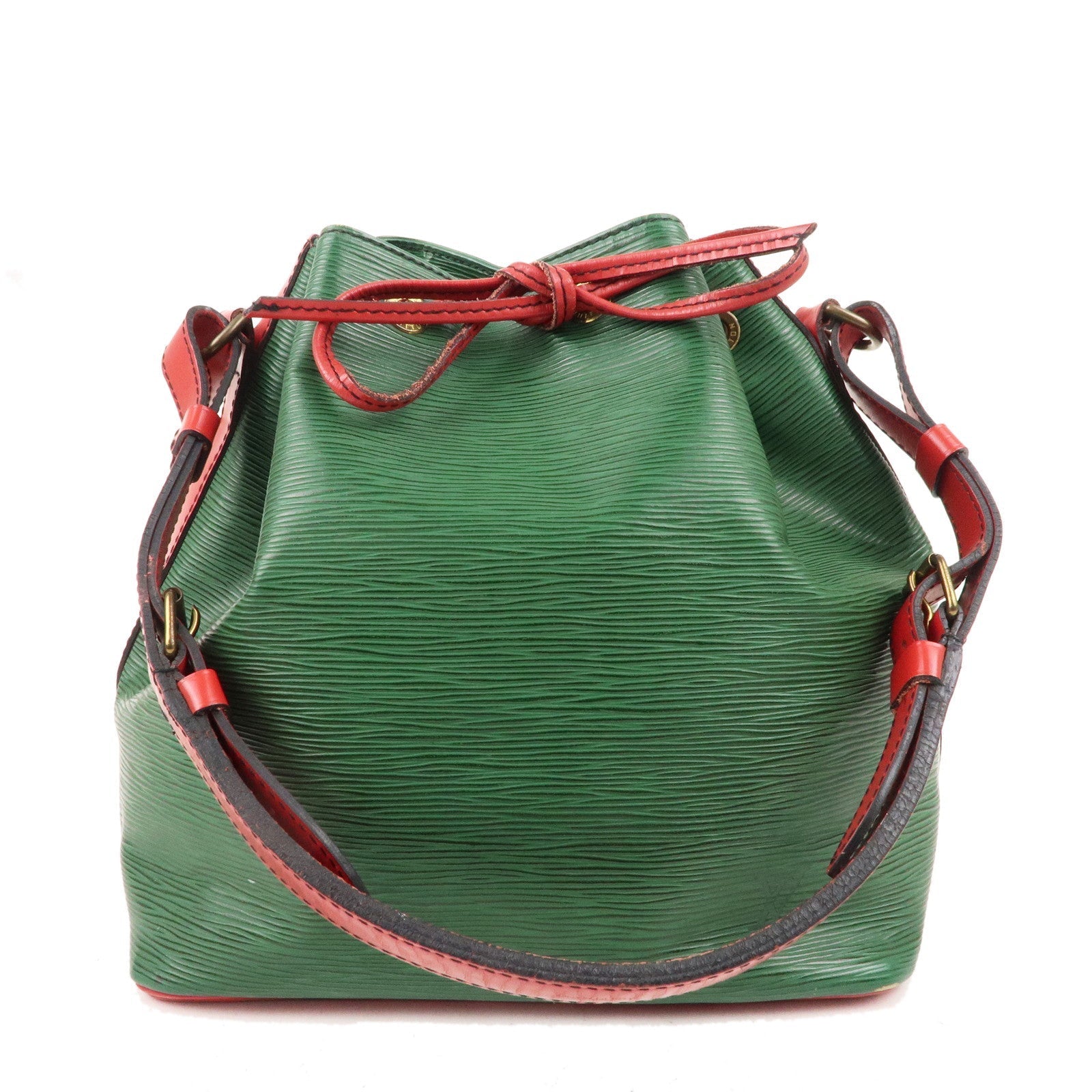 Louis Vuitton Epi Petit Noe Shoulder Bag Green Red M44147
