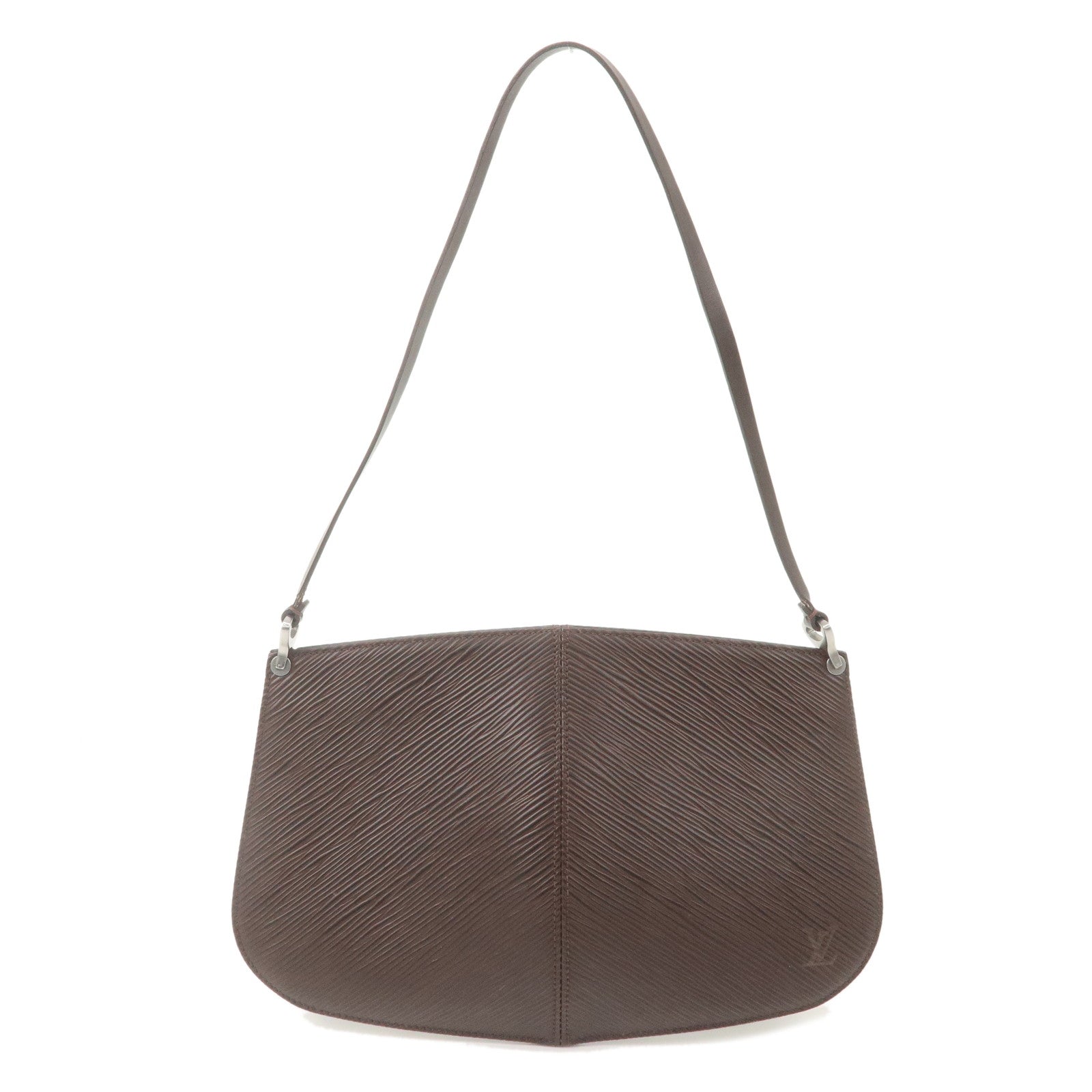 Louis Vuitton Epi Pochette Demi-Lune Hand Bag Mocha M5262D