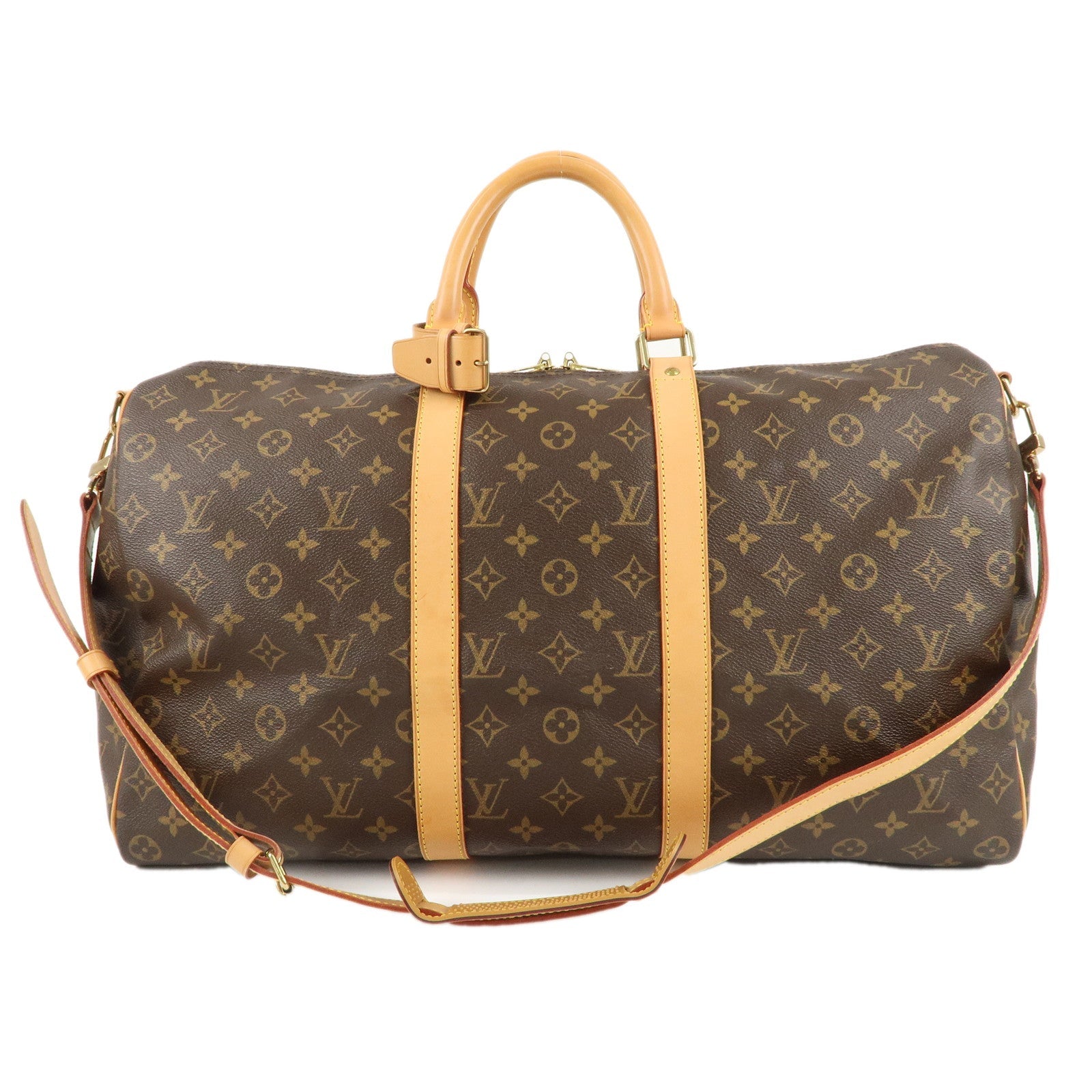 Louis Vuitton Monogram Keep All Bandouliere 50 Boston Bag M41416