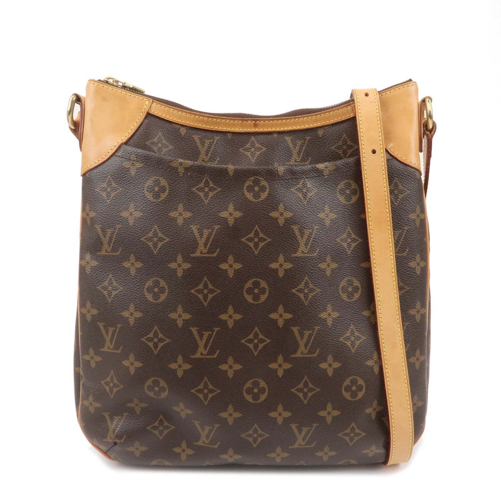 Louis Vuitton Monogram Odeon MM Shoulder Bag Brown M56389