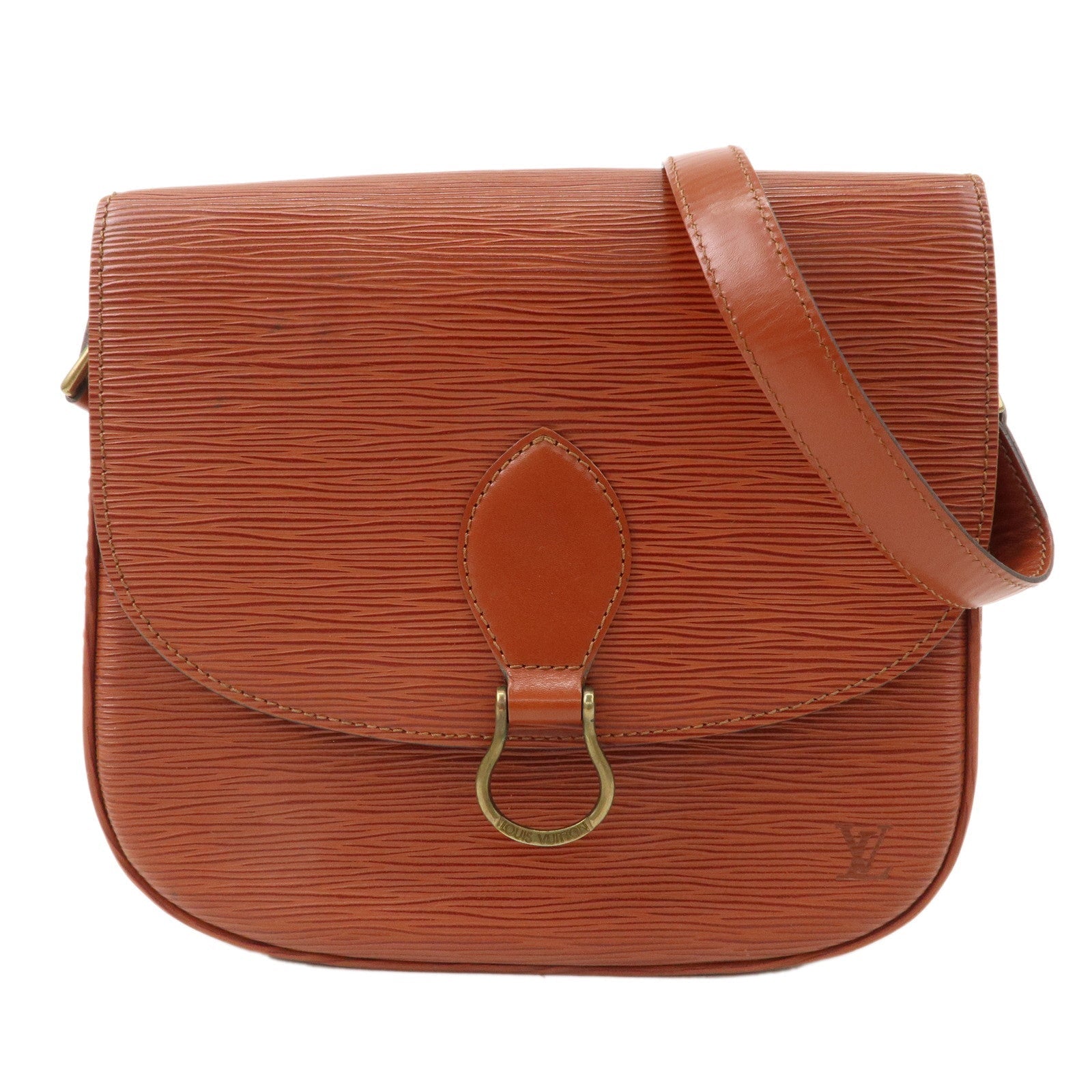 Louis Vuitton Epi Saint Cloud Shoulder Bag Kenya Brown M52193