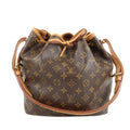 Louis Vuitton Monogram Petit Noe Shoulder Bag Brown M42226