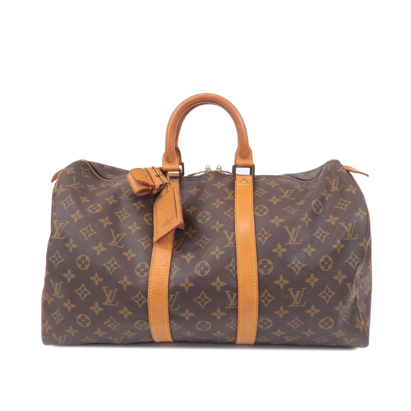 Louis Vuitton Monogram Keep All 45 Boston Bag Brown M41428