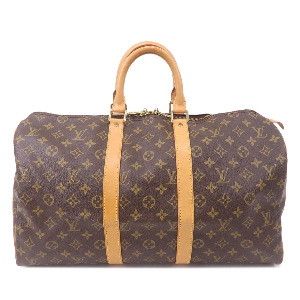 Louis Vuitton Monogram Keep All 45 Boston Bag Brown M41428