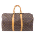 Louis Vuitton Monogram Keep All 45 Boston Bag Brown M41428