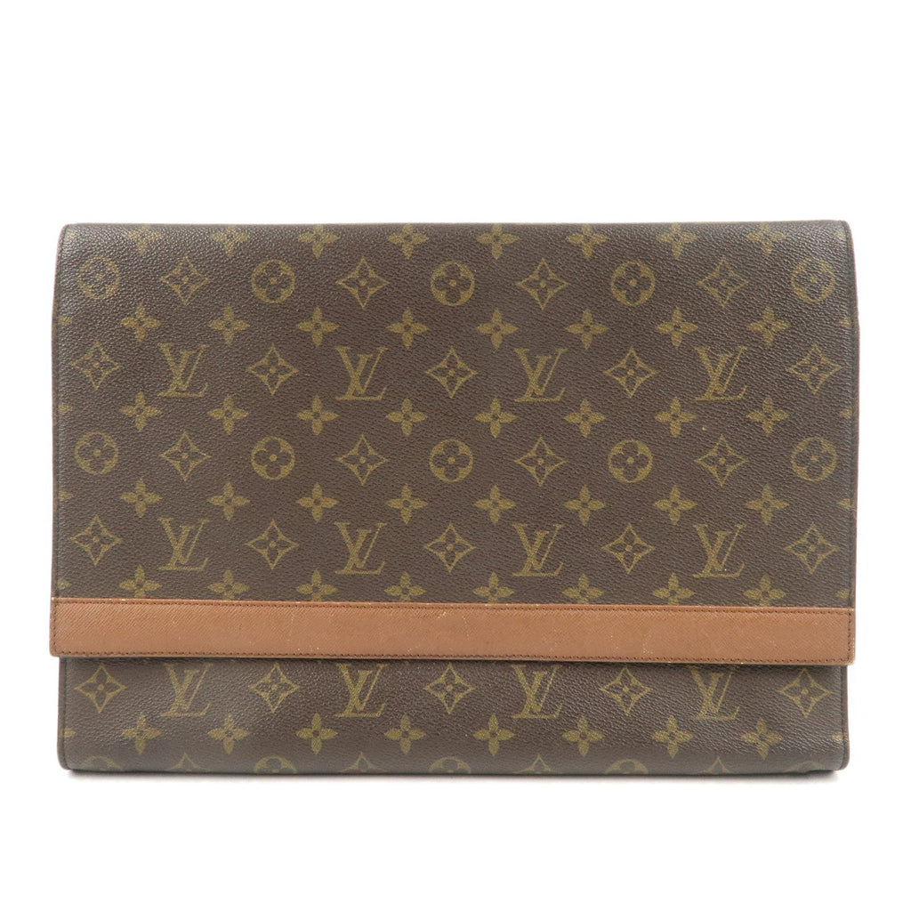 Louis Vuitton Monogram Porte Envelope Clutch Bag Brown M51801