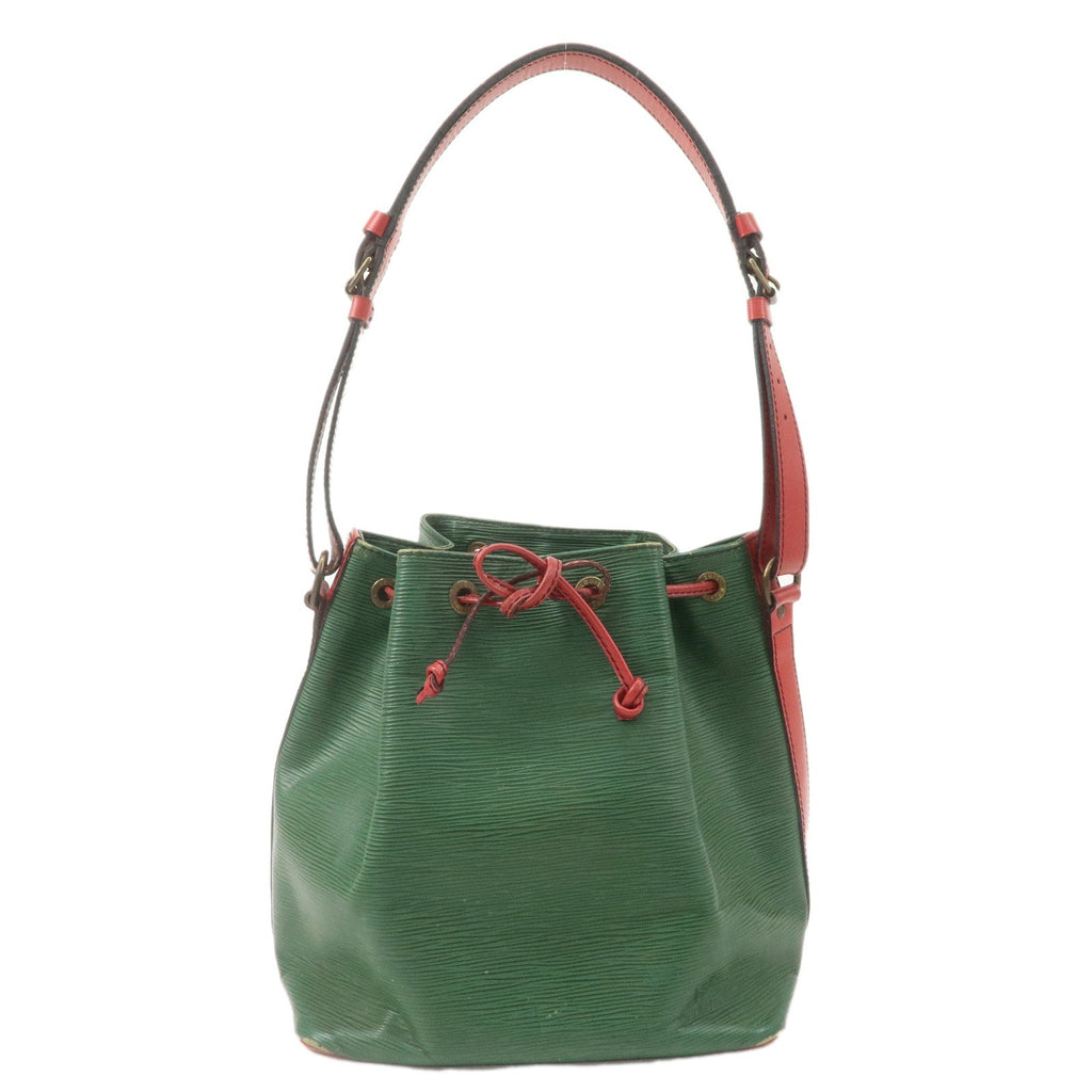 Louis Vuitton Epi Petit Noe Shoulder Bag Green Red M44147