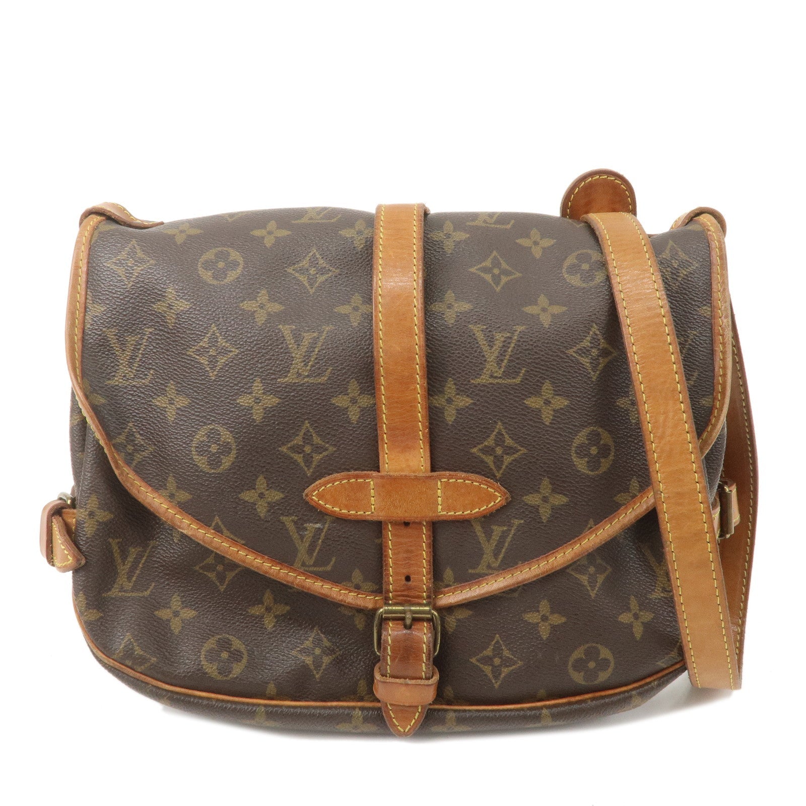 Louis Vuitton Monogram Saumur 30 Shoulder Bag Brown M42256