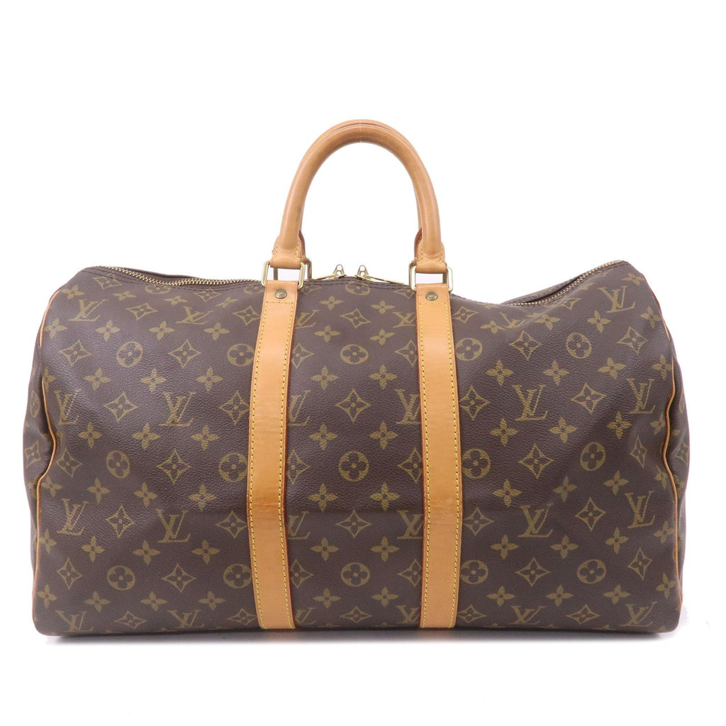 Louis Vuitton Monogram Keep All 45 Boston Bag Brown M41428