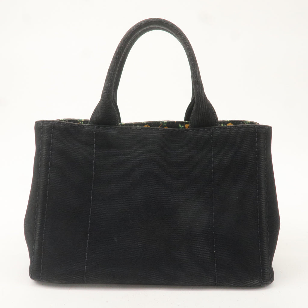 PRADA Canapa Mini Canvas 2Way Bag Black 1BG439