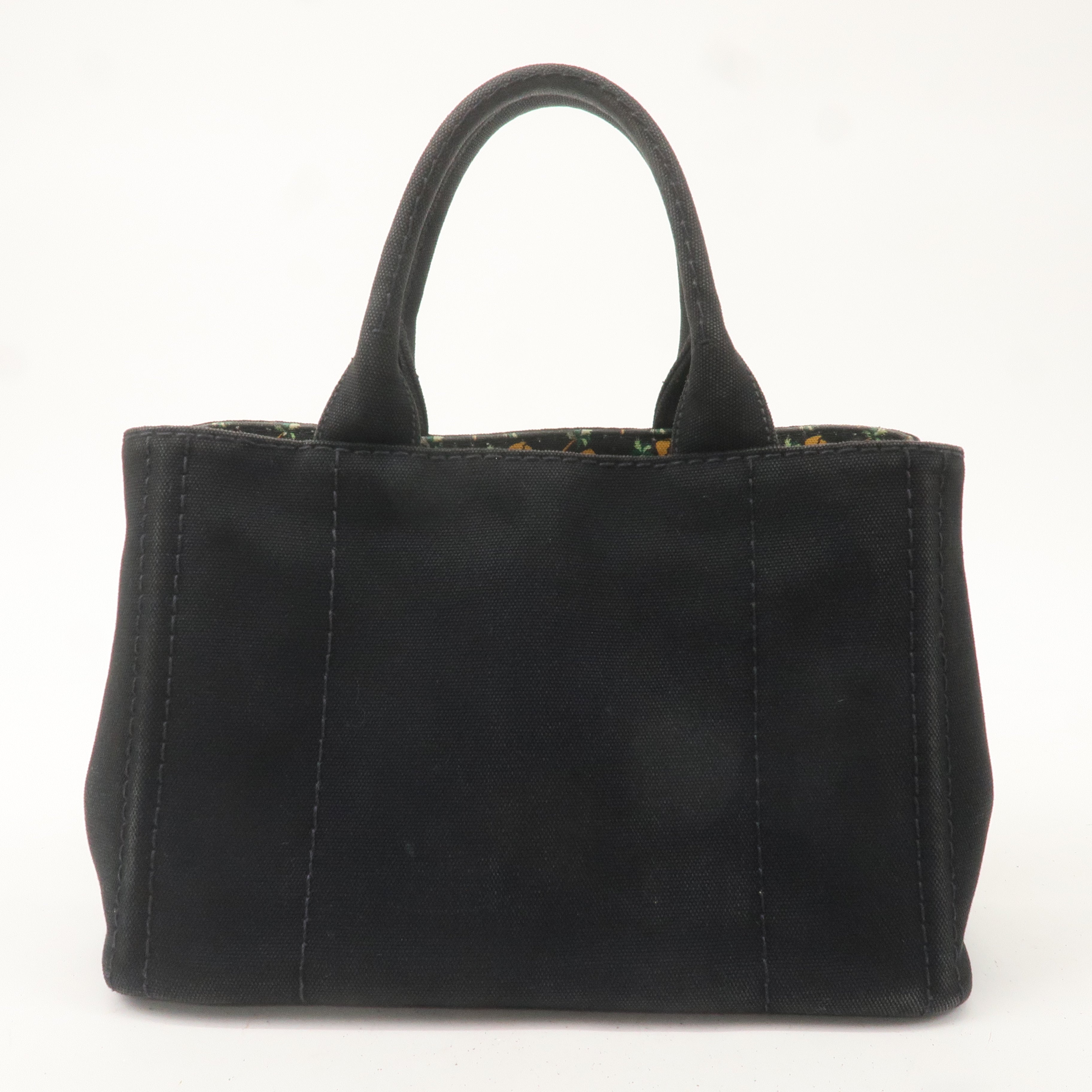 PRADA Canapa Mini Canvas 2Way Bag Black 1BG439