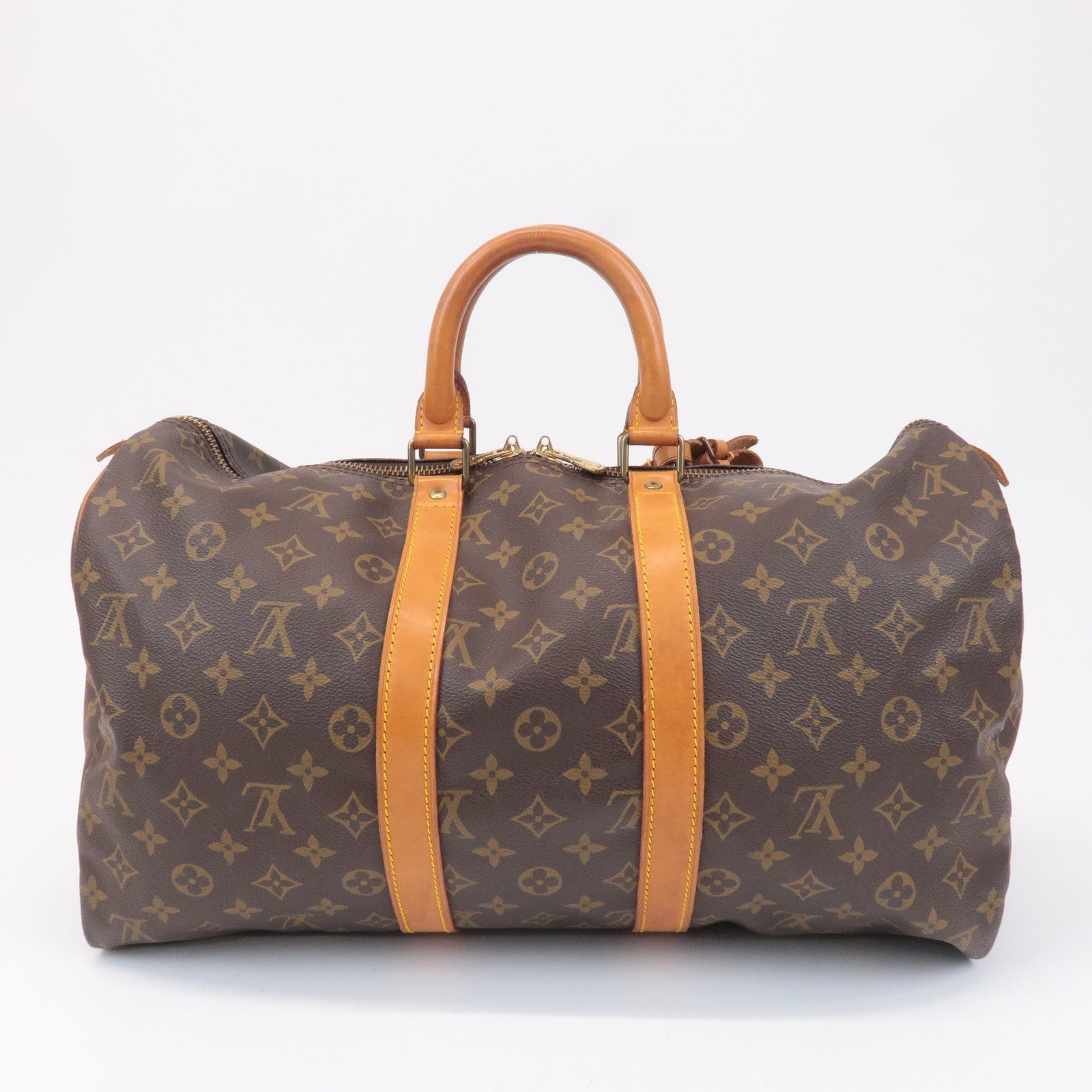 Louis Vuitton Monogram Keep All 45 Boston Bag Brown M41428