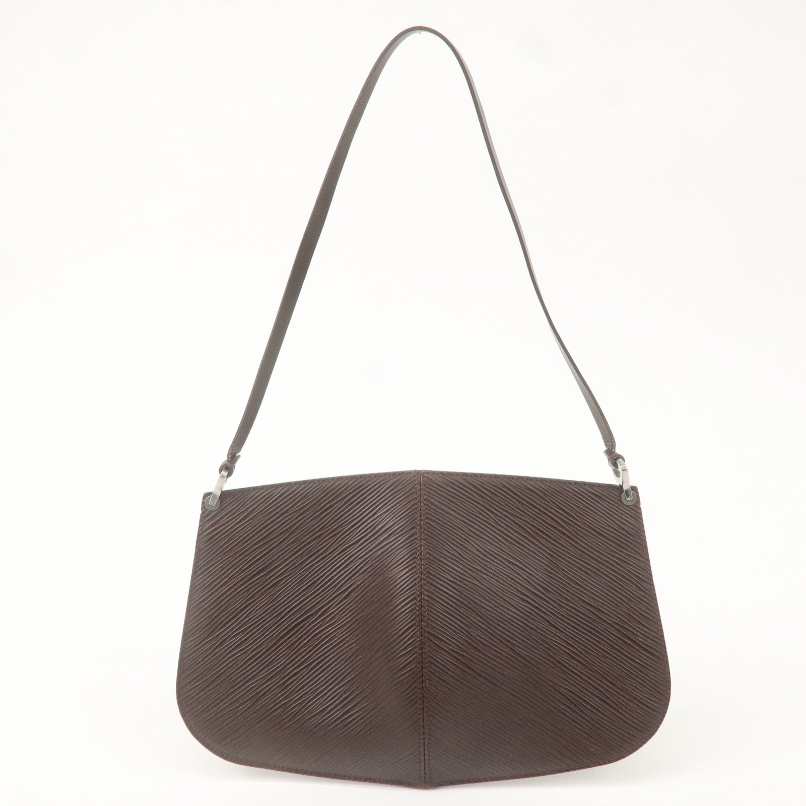 Louis Vuitton Epi Pochette Demi-Lune Hand Bag Mocha M5262D