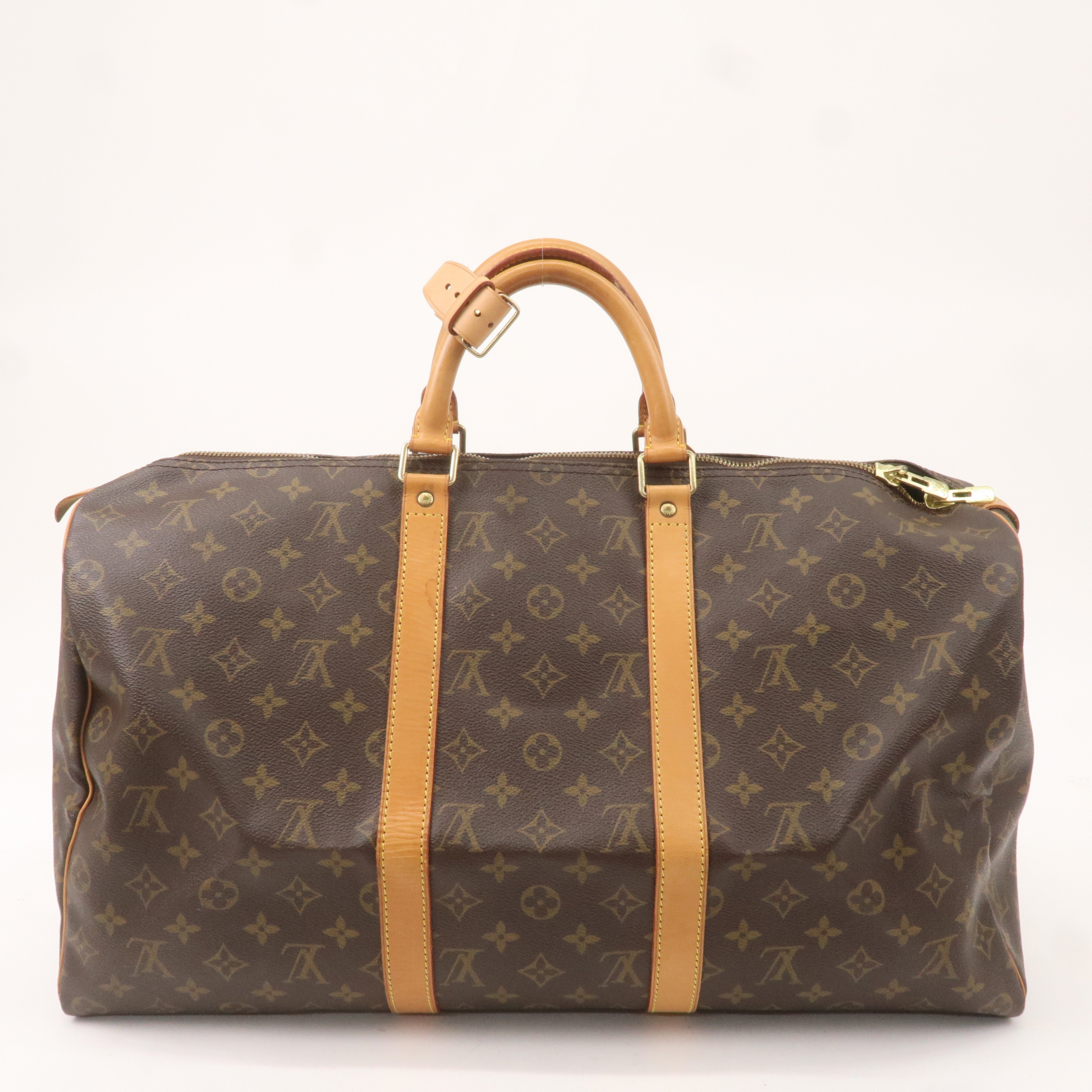 Louis Vuitton Monogram Keep All 50 Boston Bag Brown M41426