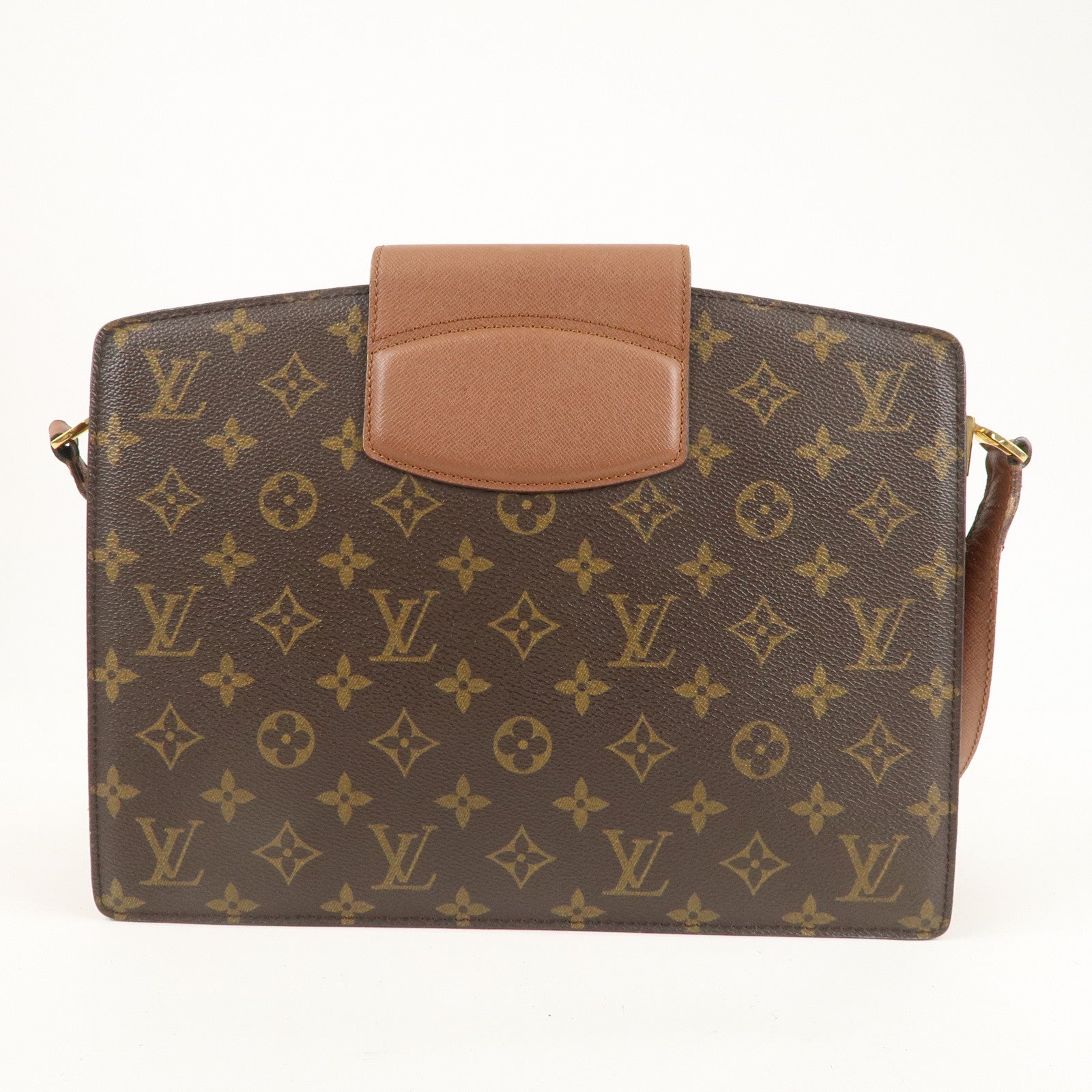 Louis Vuitton Monogram Courcelles Shoulder Bag Brown M51375