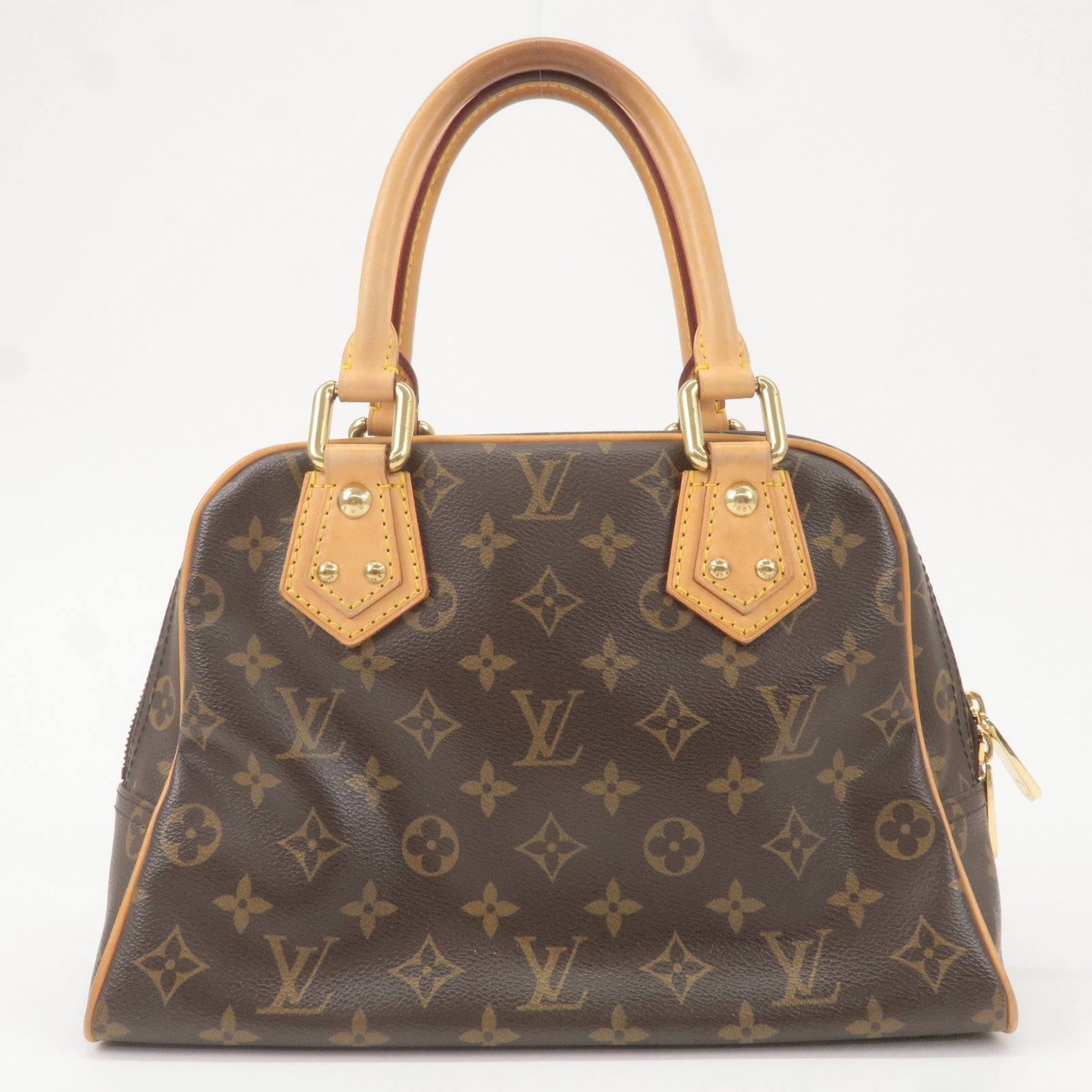 Louis Vuitton Monogram Manhattan PM Hand Bag Brown M40026