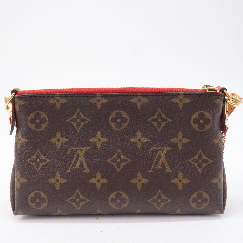 Louis Vuitton Monogram Pallas Clutch 2Way Bag Cerise M41638