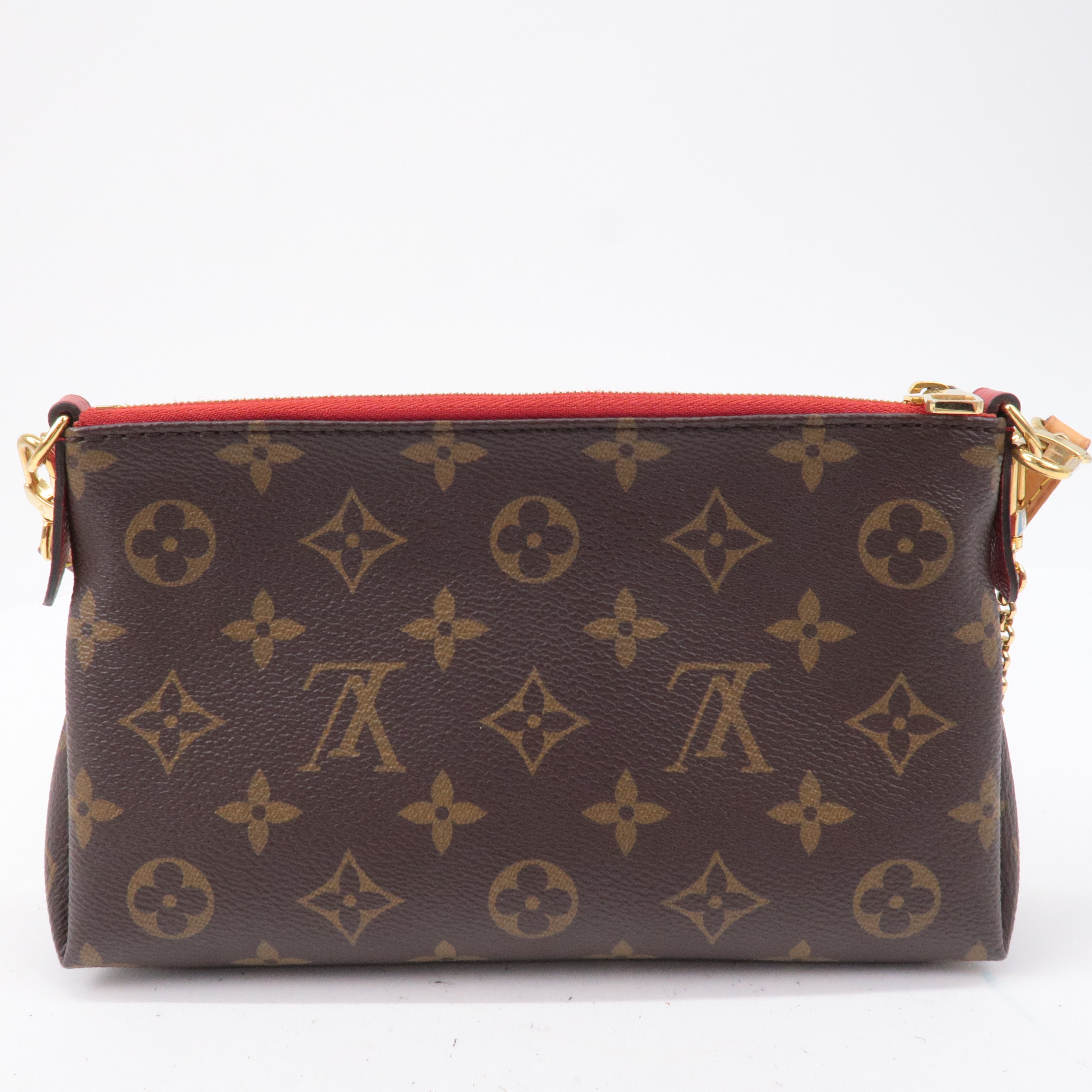 Louis Vuitton Monogram Pallas Clutch 2Way Bag Cerise M41638