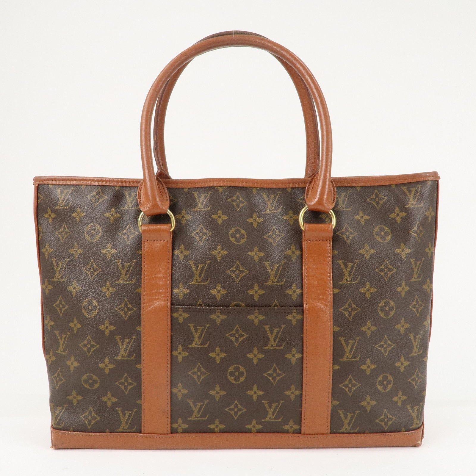 Louis Vuitton Monogram Weekend PM Hand Bag Brown M42425
