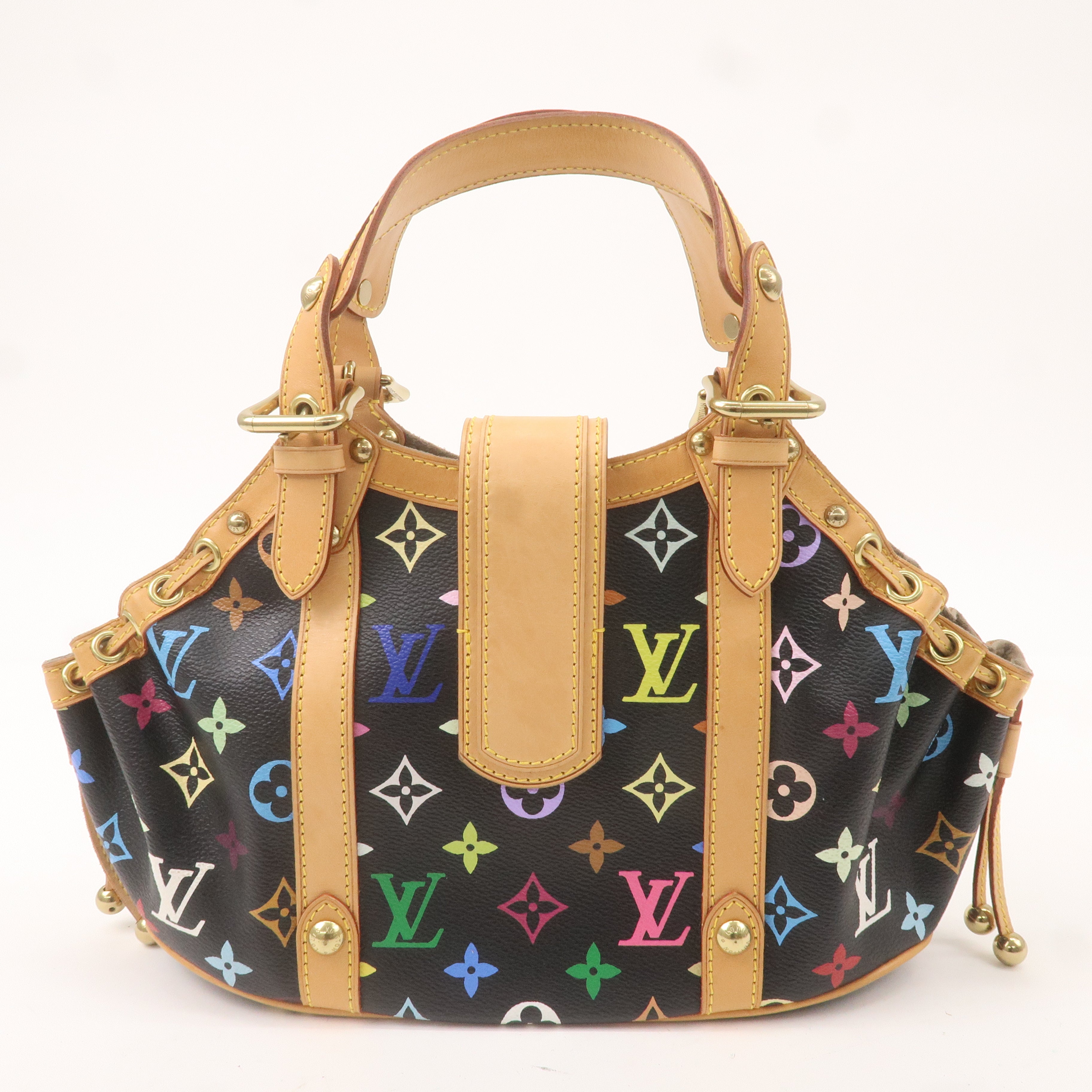 Louis Vuitton Monogram Multi Color Theda PM Hand Bag Noir M92346