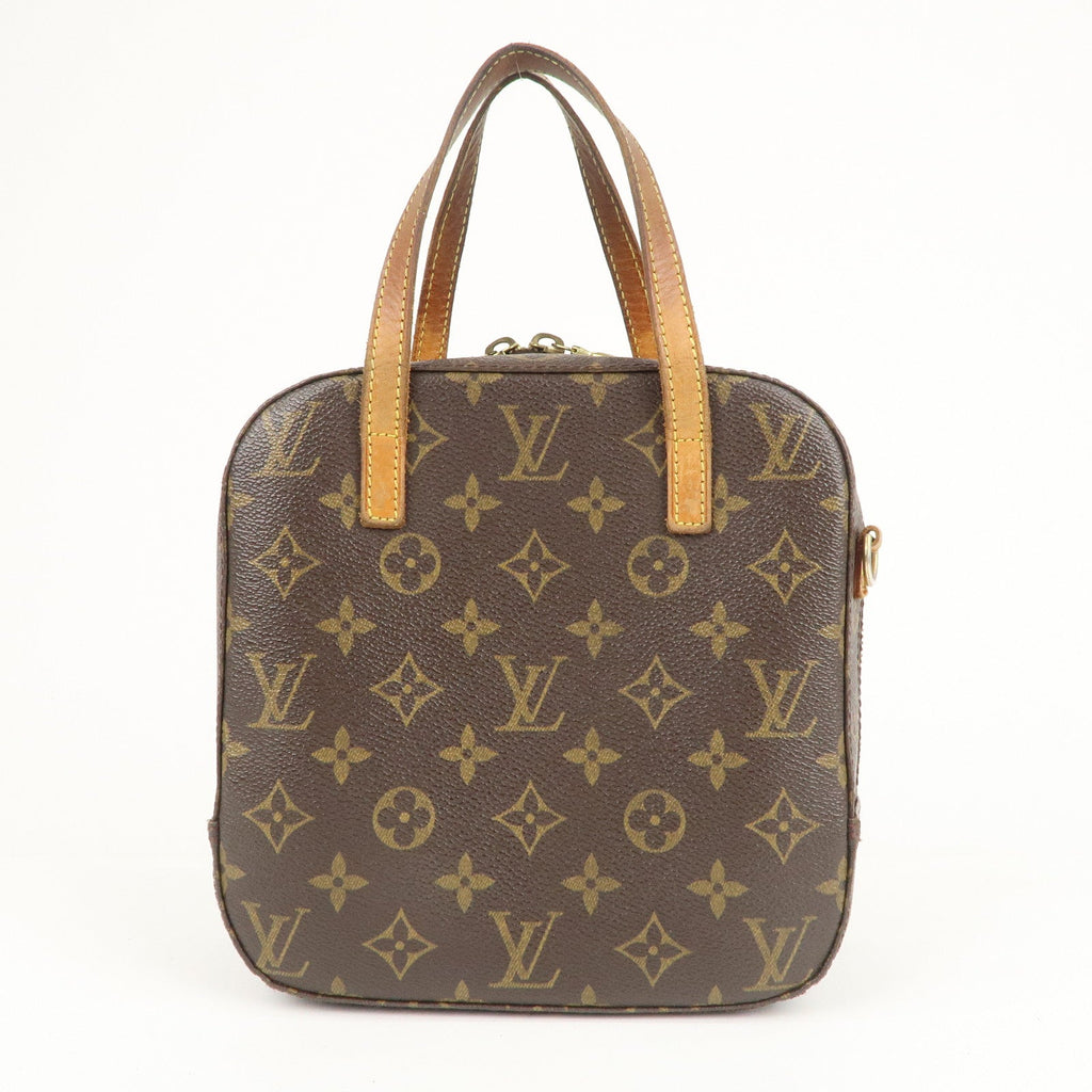 Louis Vuitton Monogram Spontini Hand Bag Brown M47500