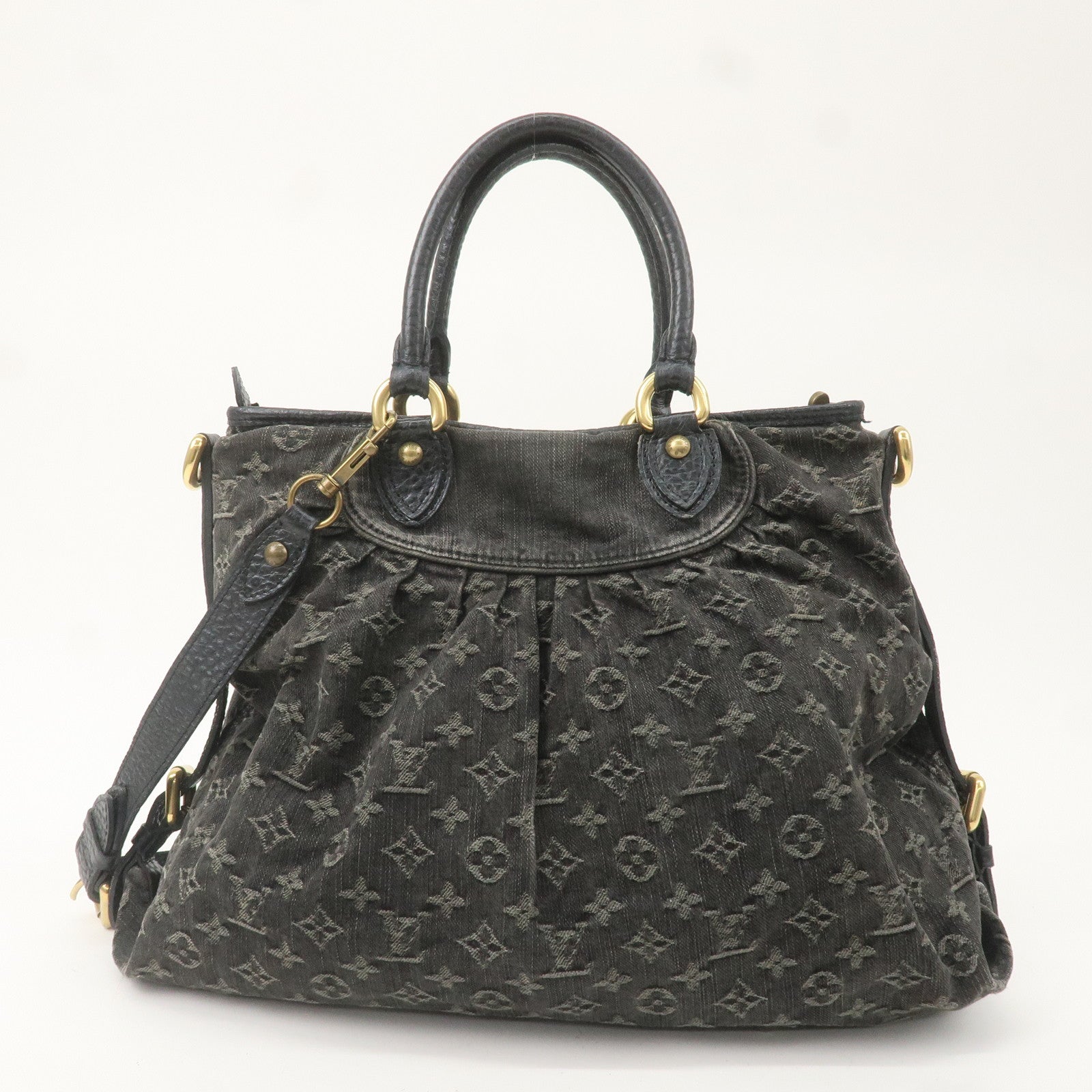 Louis Vuitton Monogram Denim Neo Cabby GM Shoulder Bag Noir M95352