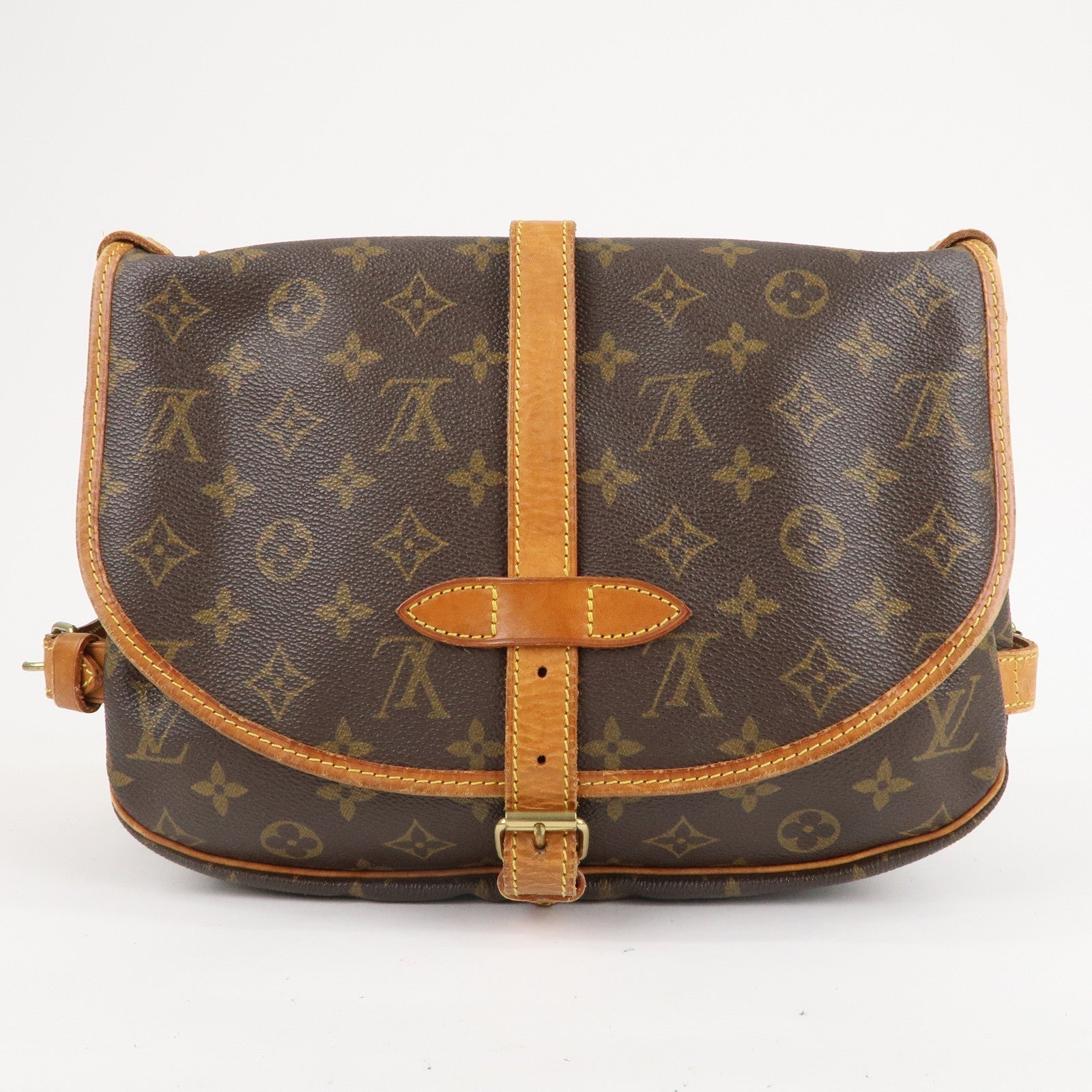 Louis Vuitton Monogram Saumur 30 Shoulder Bag Brown M42256