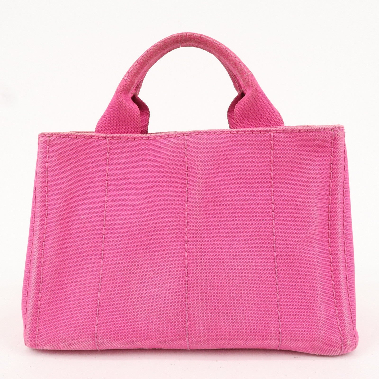 PRADA Canapa Mini Canvas Tote Bag Hand Bag Pink BN2439