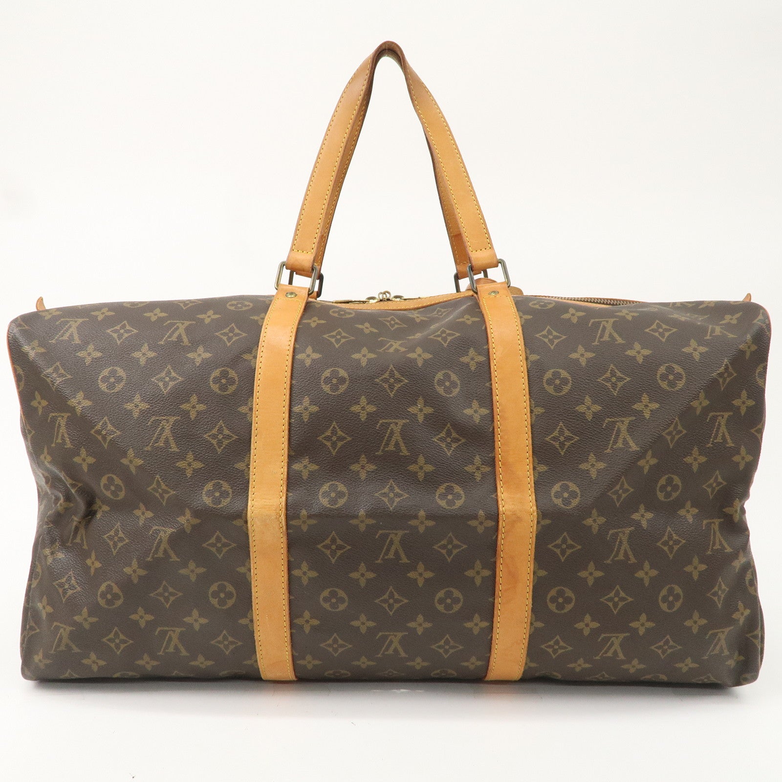 Louis Vuitton Monogram Sac Souple 55 Boston Bag Brown M41622