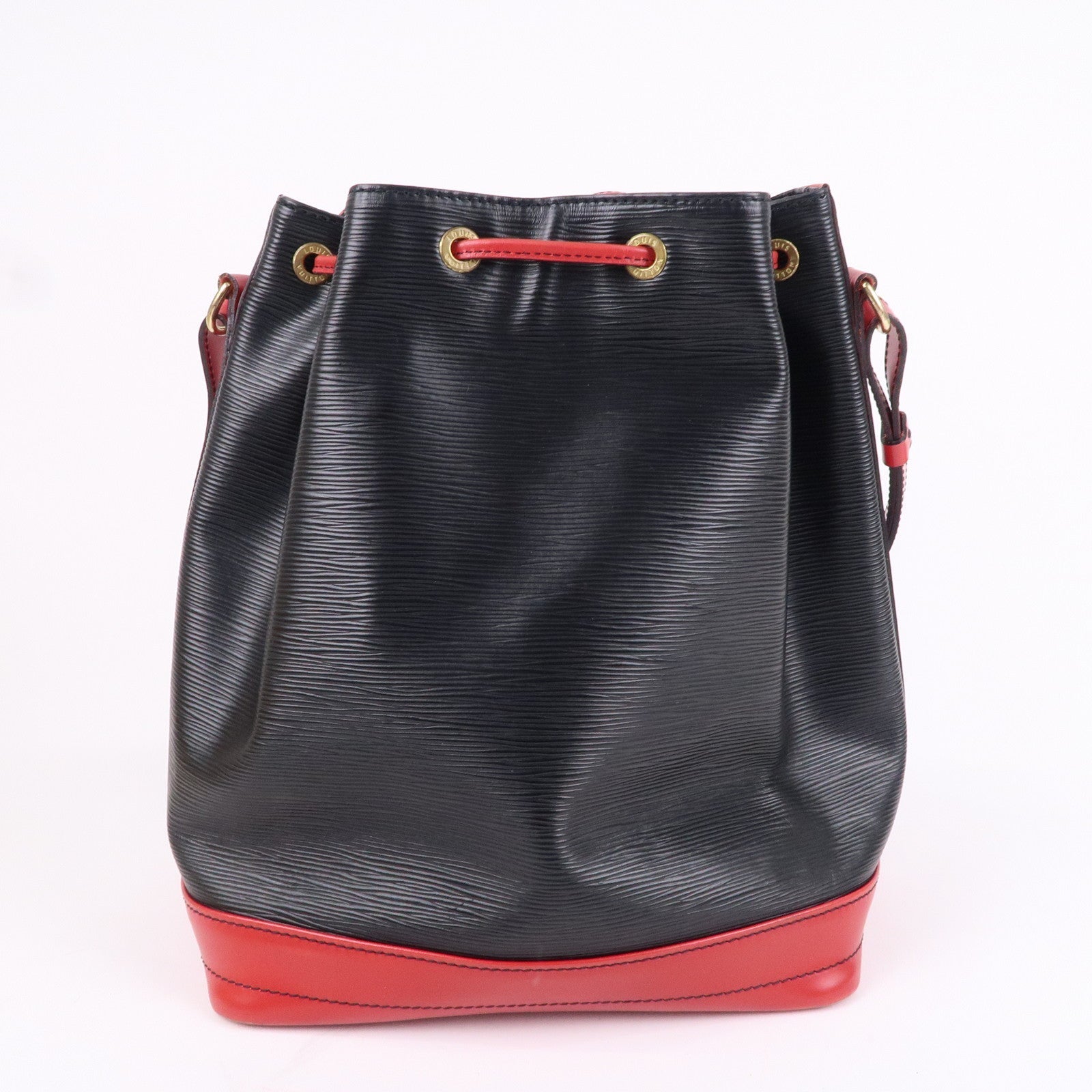 Louis Vuitton Epi Noe Shoulder Bag Noir Castilian Red M44017