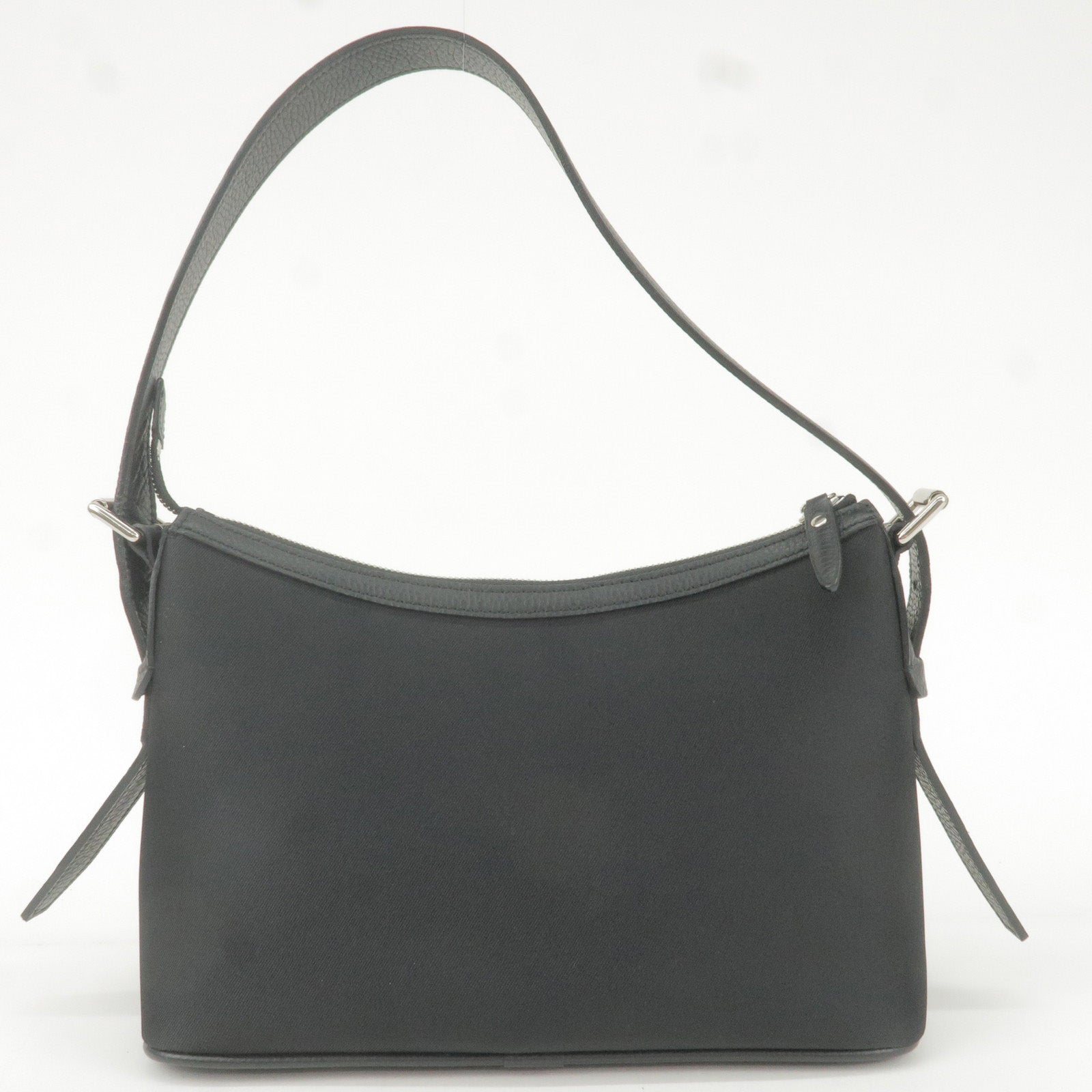 BURBERRY Nova Plaid Canvas Leather Shoulder Bag Beige Black
